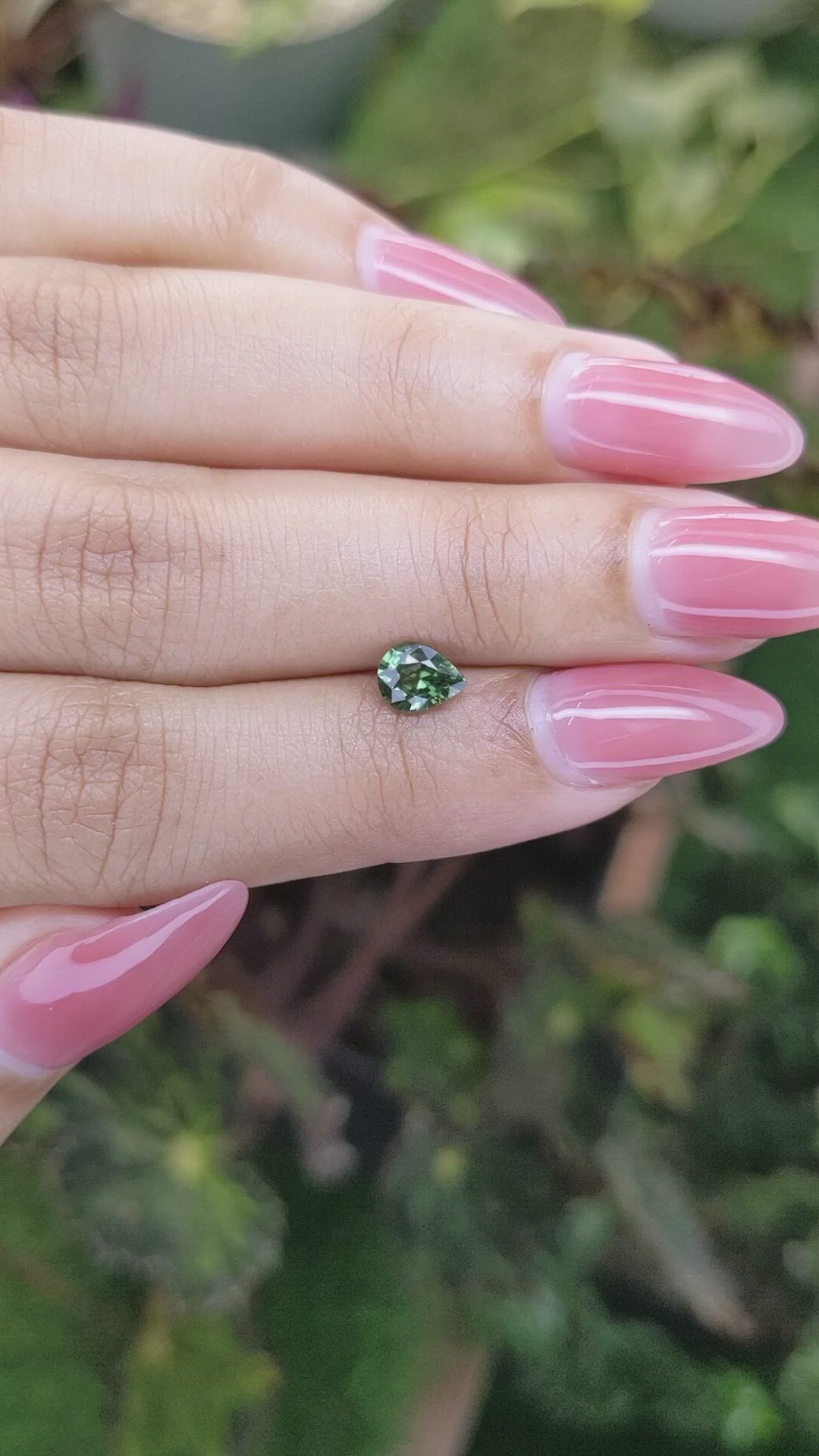 0.72 Ct. Green Sapphire from Madagascar Size Video