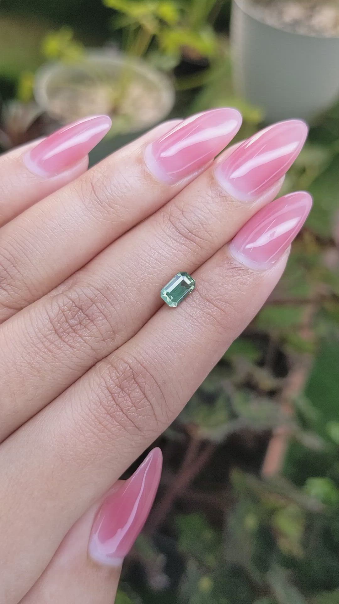 0.92 Ct. Yellowish Green Sapphire from Madagascar Size Video