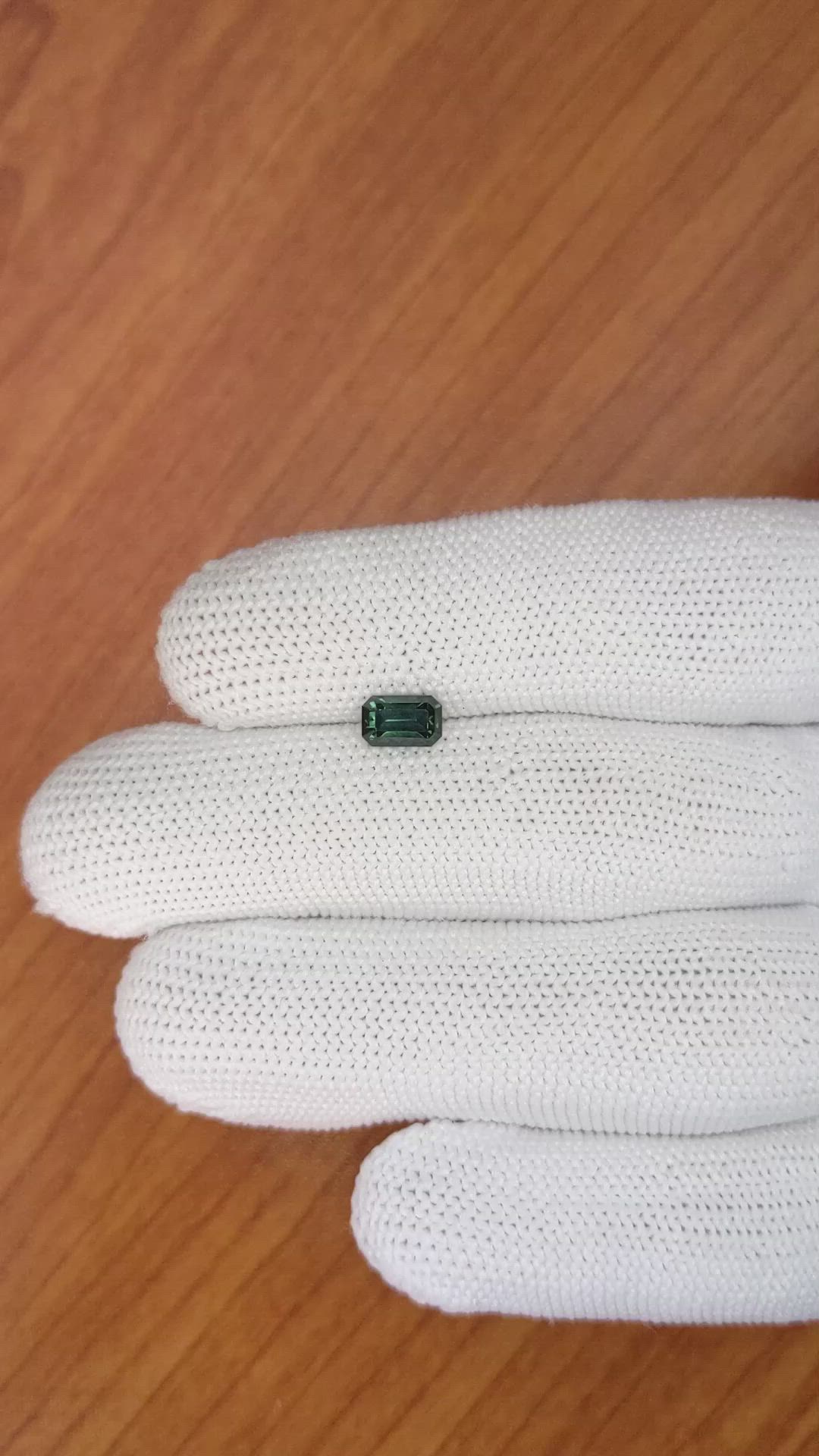 1.08 Ct. Bluish Green Sapphire from Madagascar Size Video