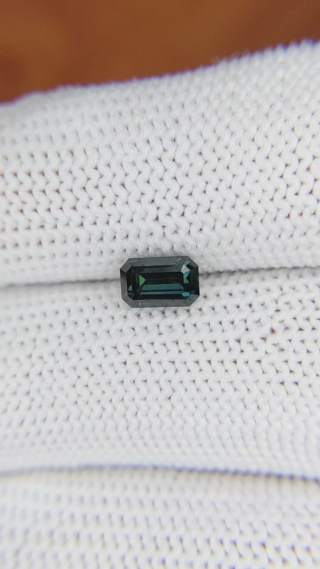1.08 Ct. Bluish Green Sapphire from Madagascar Size Video