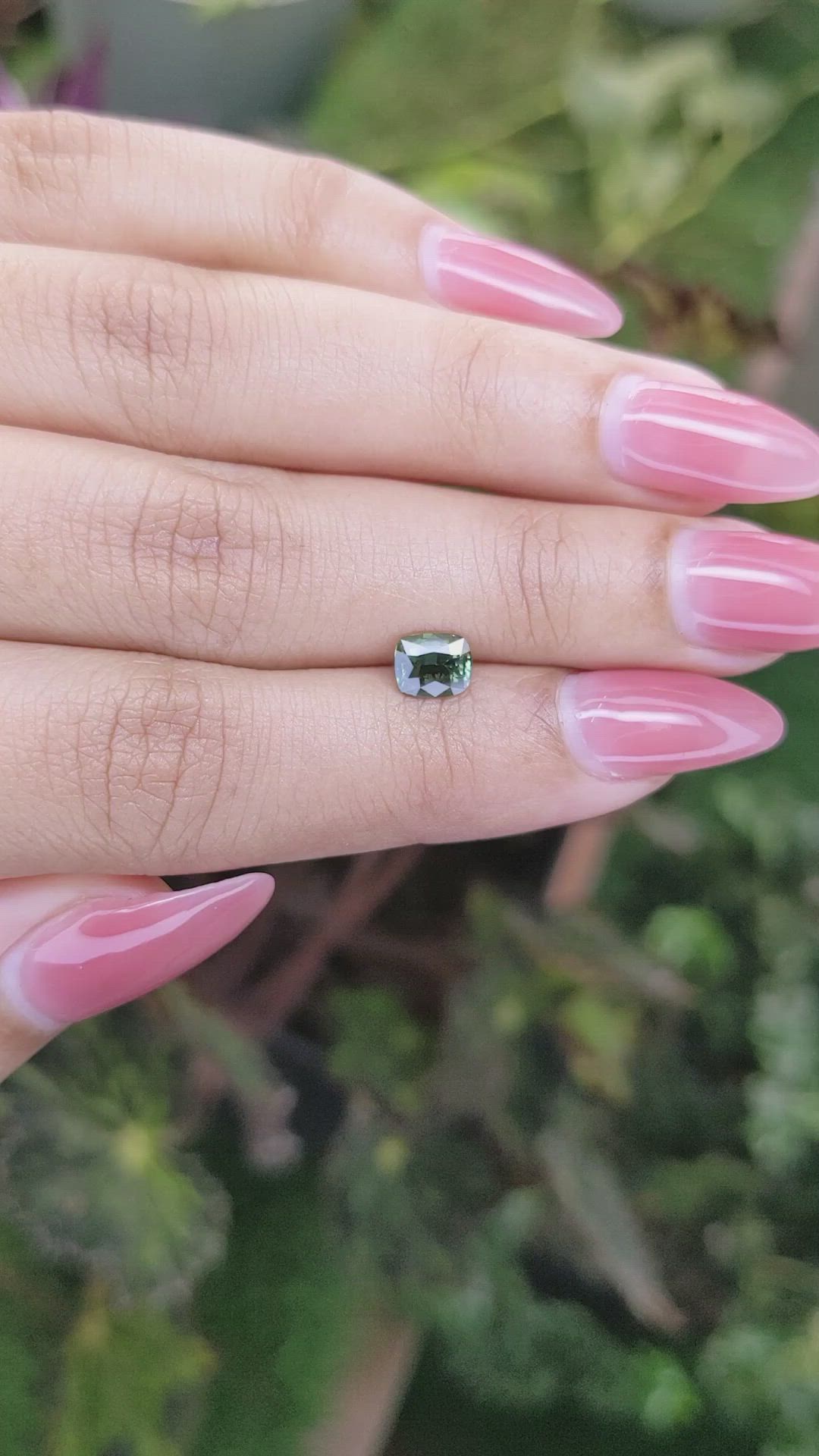 1.03 Ct. Green Sapphire from Madagascar Size Video