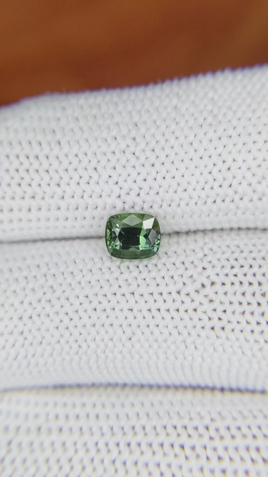 1.03 Ct. Green Sapphire from Madagascar Size Video