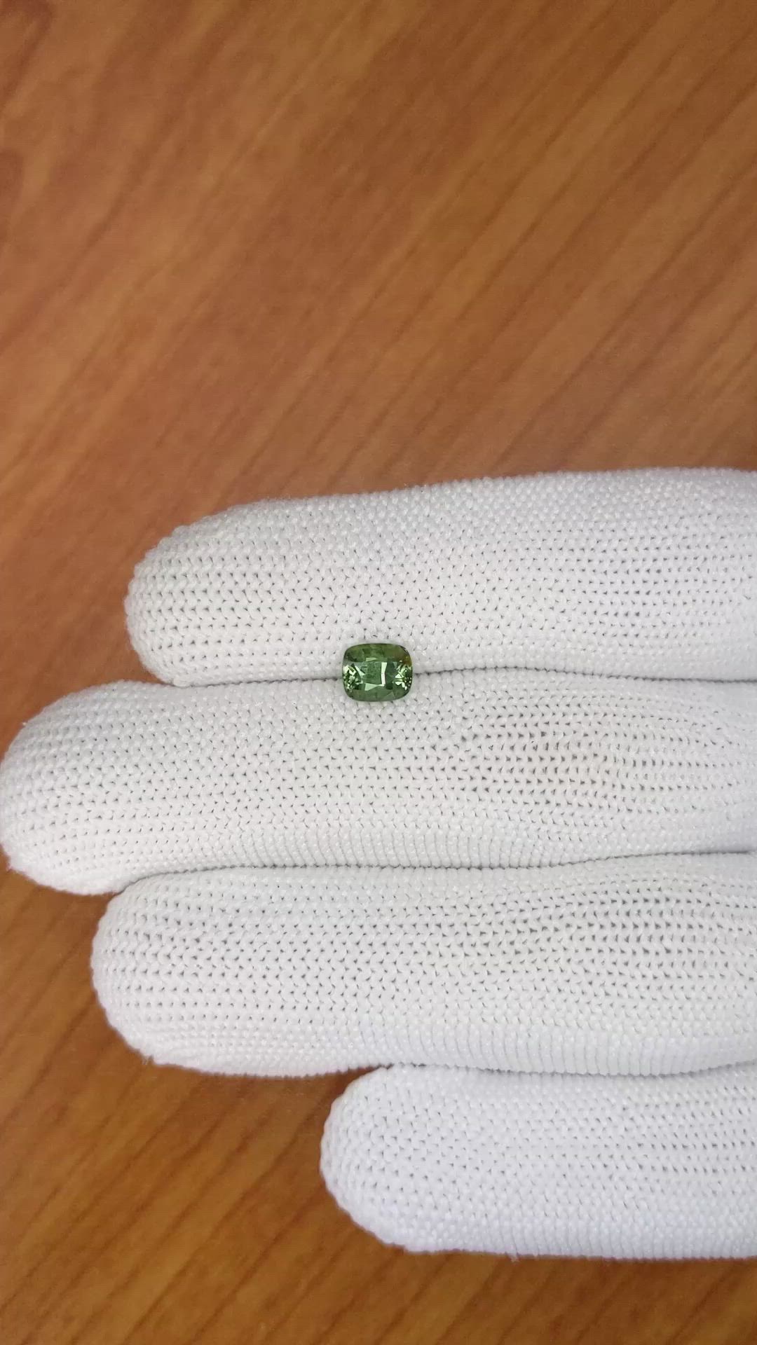 1.03 Ct. Green Sapphire from Madagascar Size Video