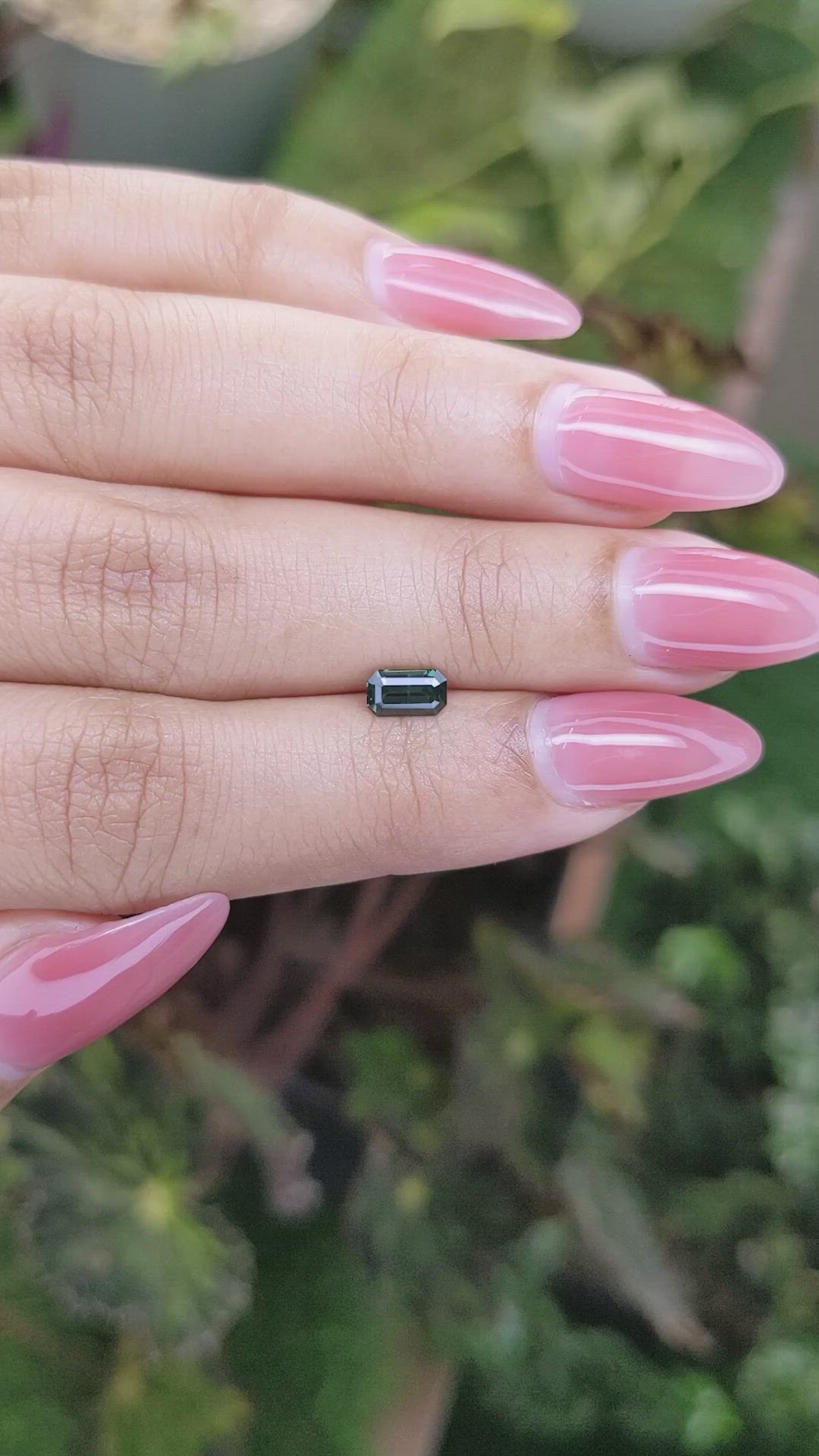 0.63 Ct. Bluish Green Sapphire from Madagascar Size Video