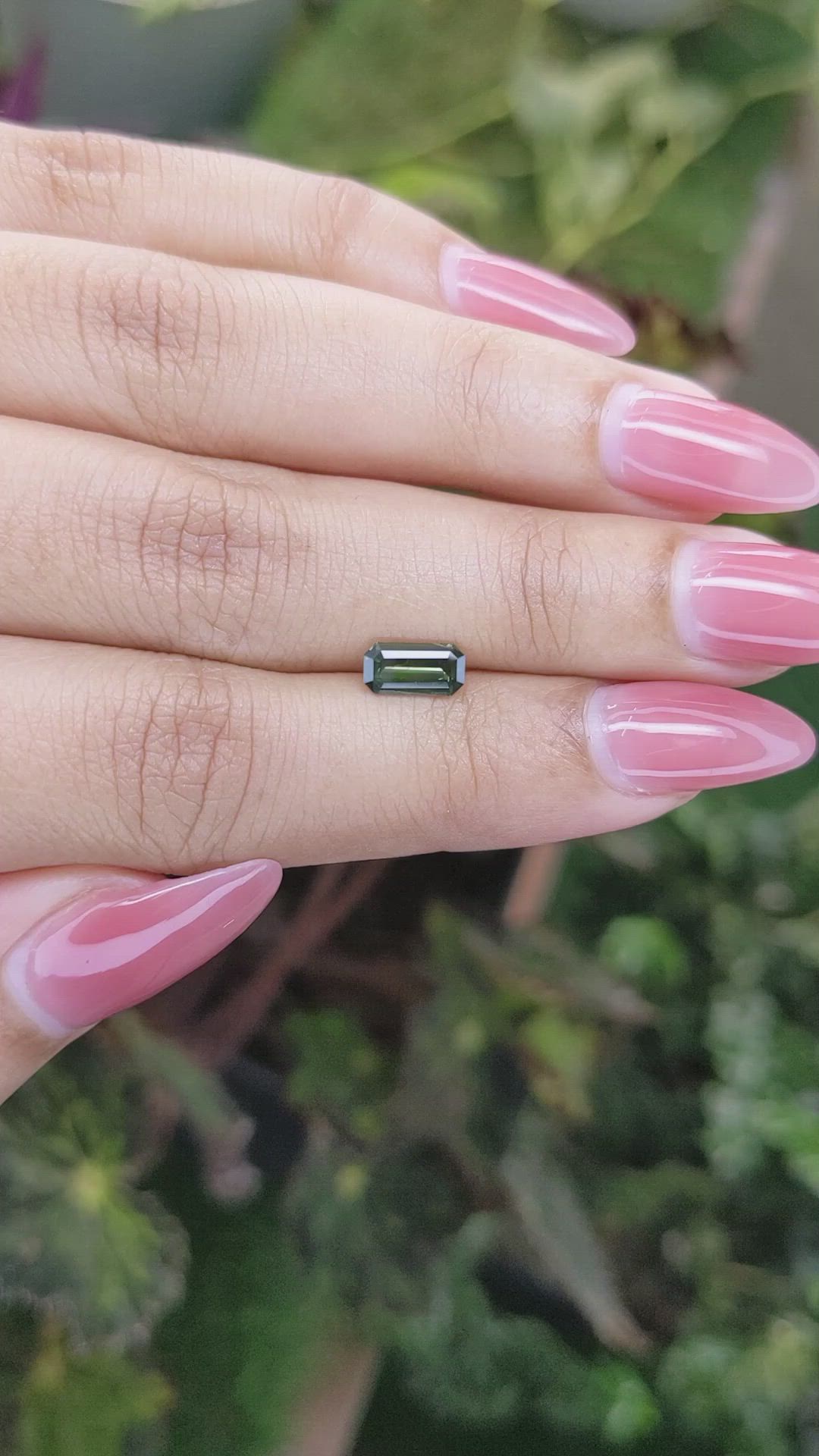 0.85 Ct. Yellowish Green Sapphire from Madagascar Size Video