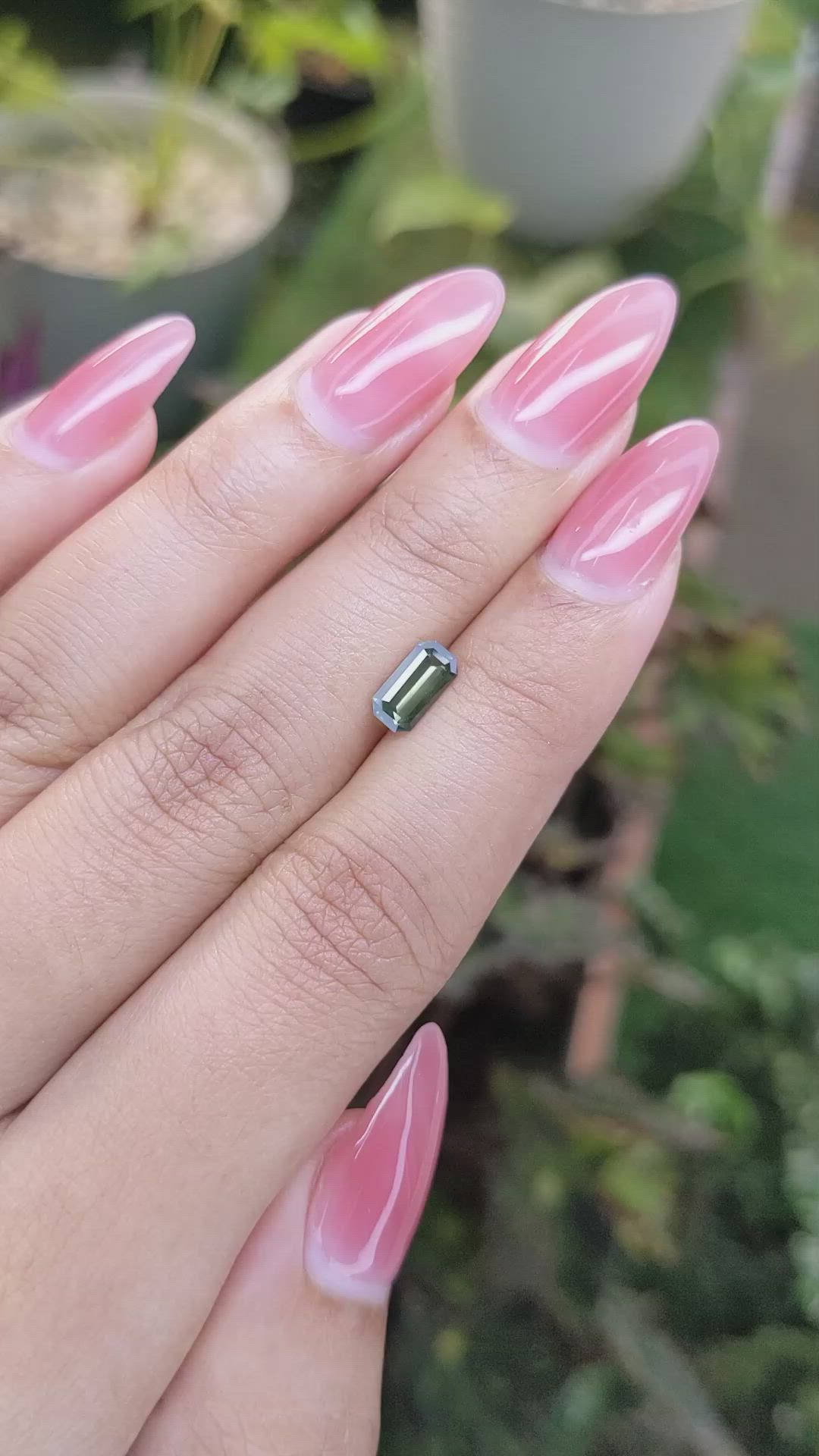 0.85 Ct. Yellowish Green Sapphire from Madagascar Size Video