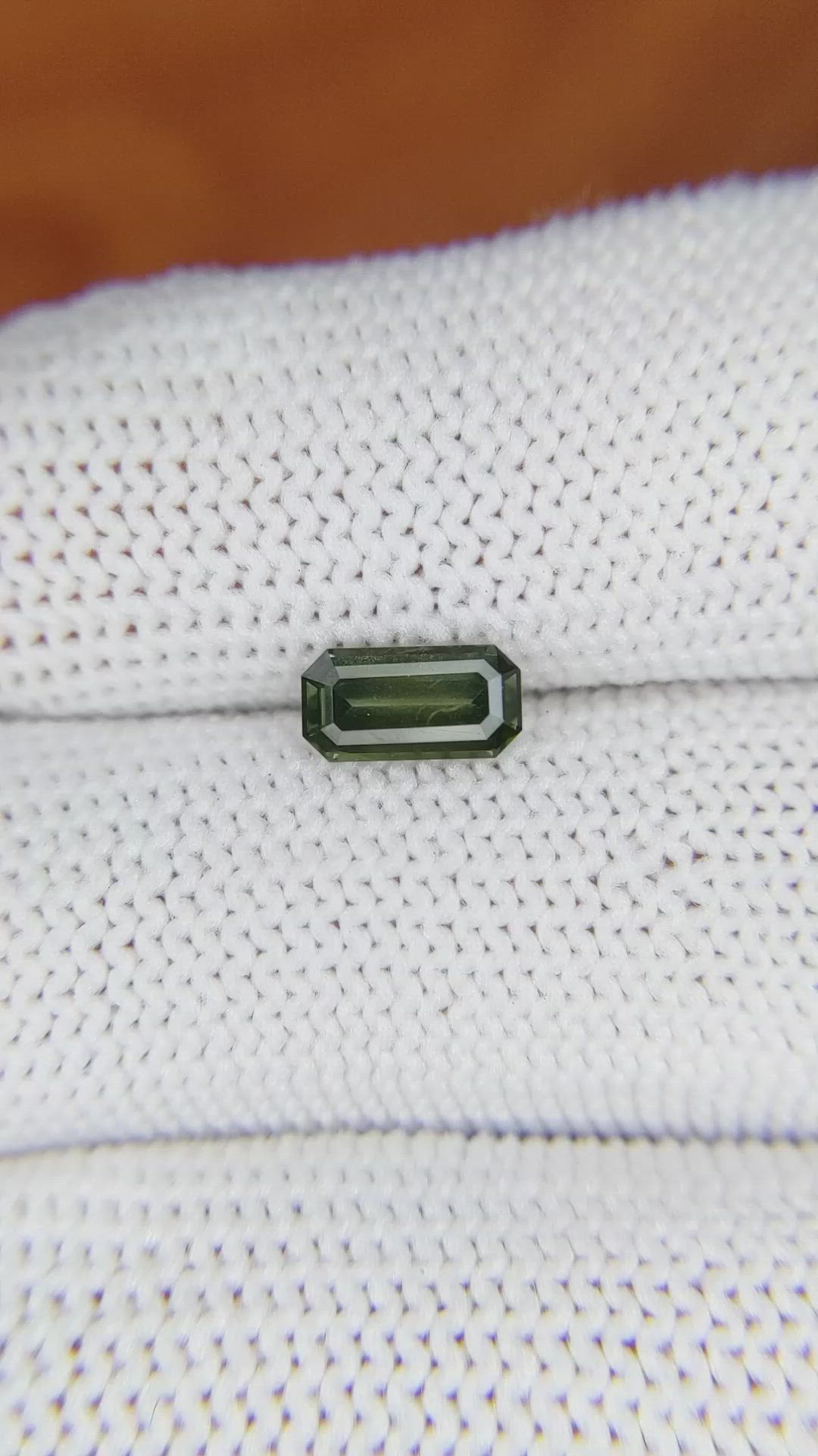 0.85 Ct. Yellowish Green Sapphire from Madagascar Size Video