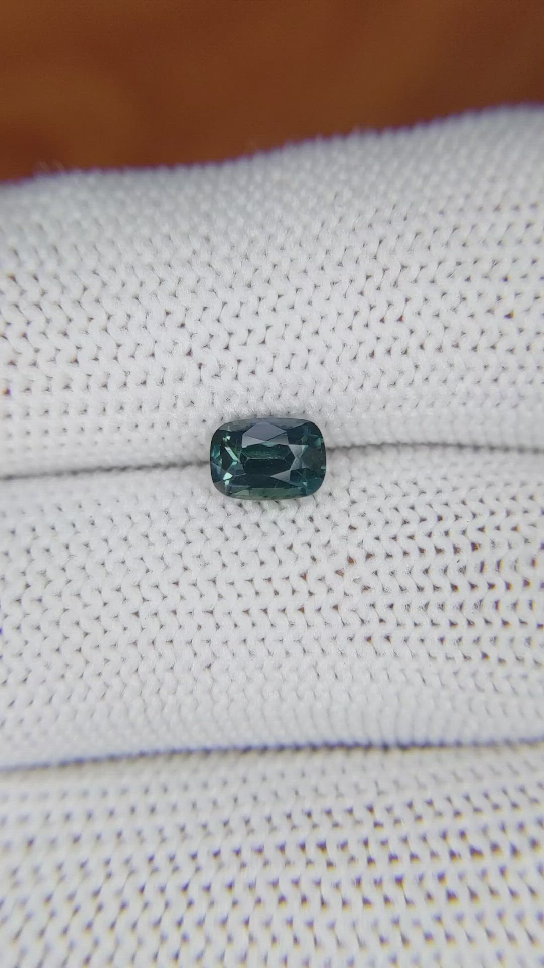 0.95 Ct. Bluish Green Sapphire from Madagascar Size Video