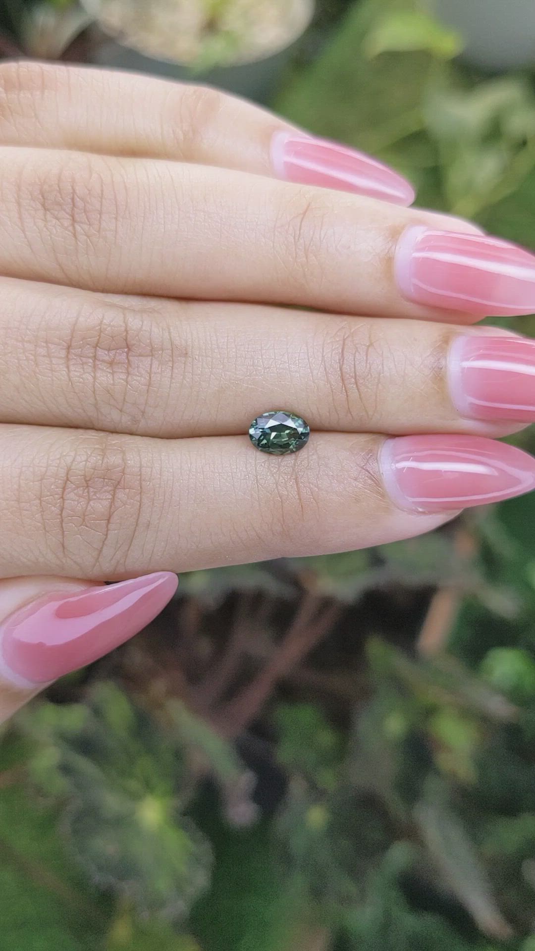 0.80 Ct. Green Sapphire from Madagascar Size Video