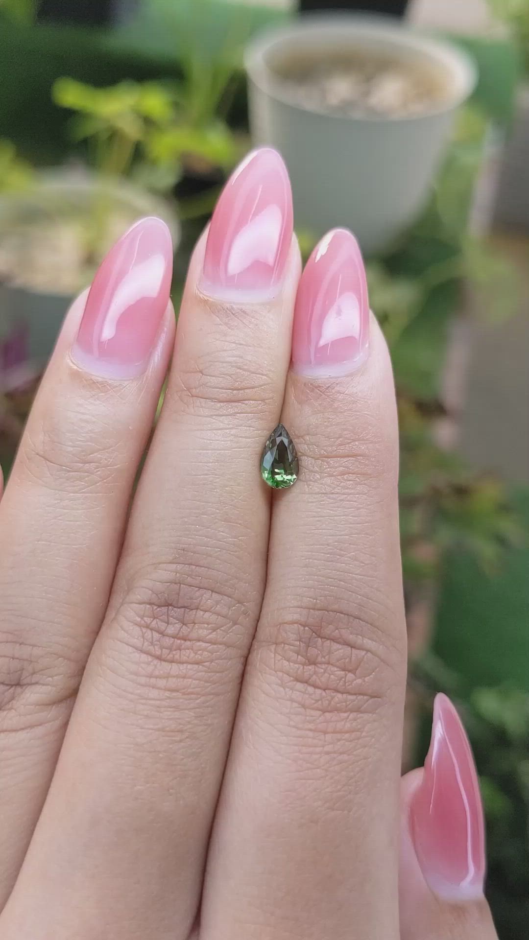 0.85 Ct. Green Sapphire from Madagascar Size Video
