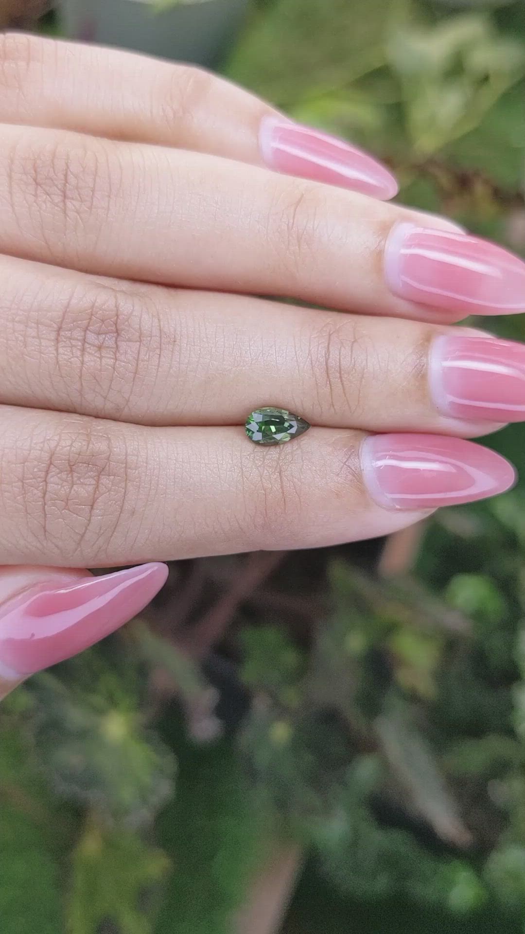 0.85 Ct. Green Sapphire from Madagascar Size Video