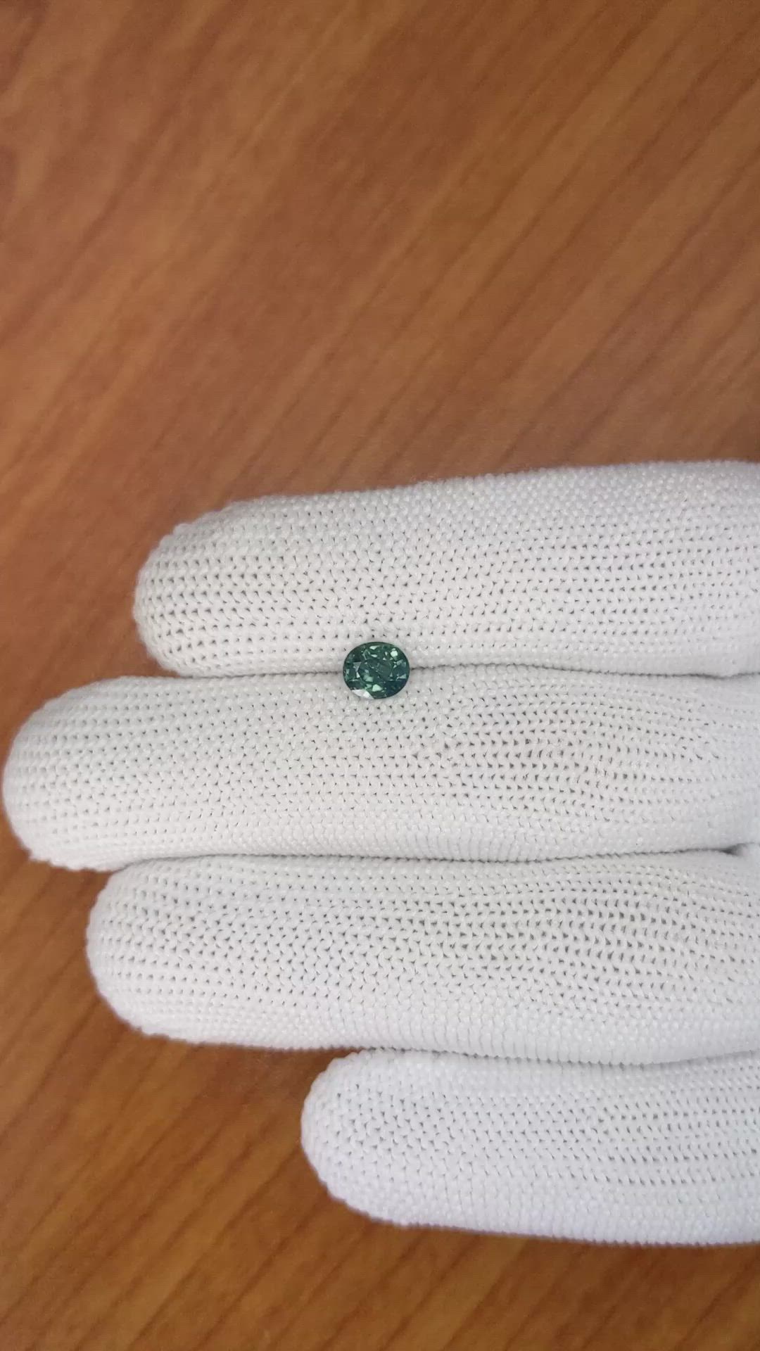 0.85 Ct. Green Sapphire from Madagascar Size Video