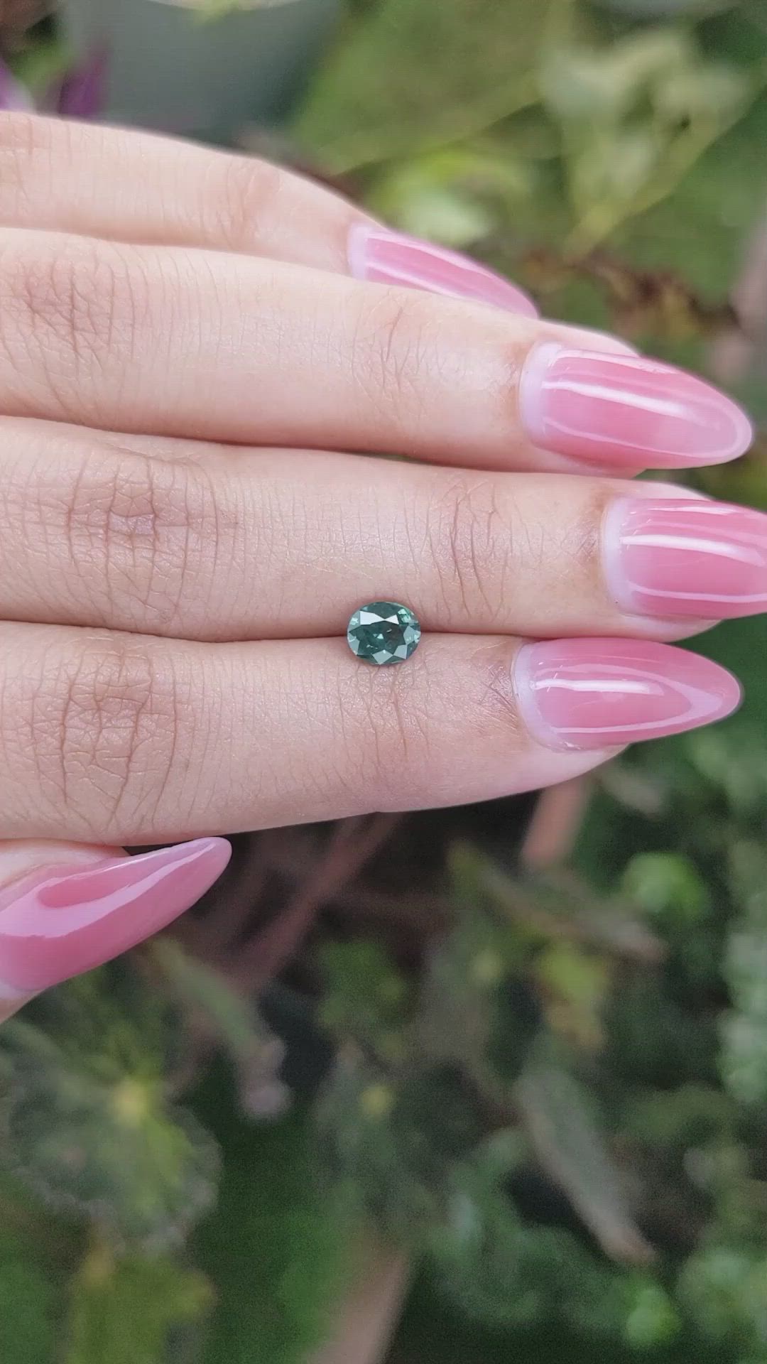 0.85 Ct. Green Sapphire from Madagascar Size Video