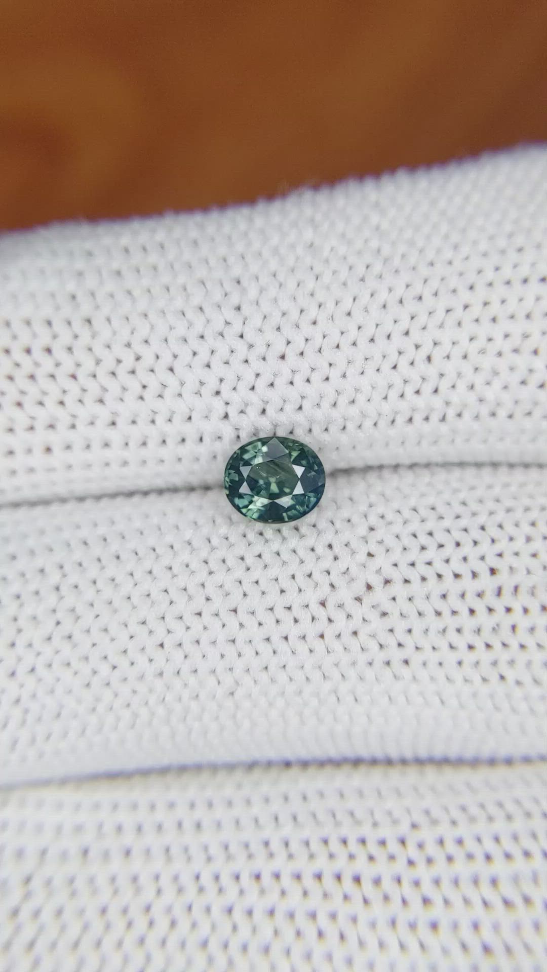 0.85 Ct. Green Sapphire from Madagascar Size Video