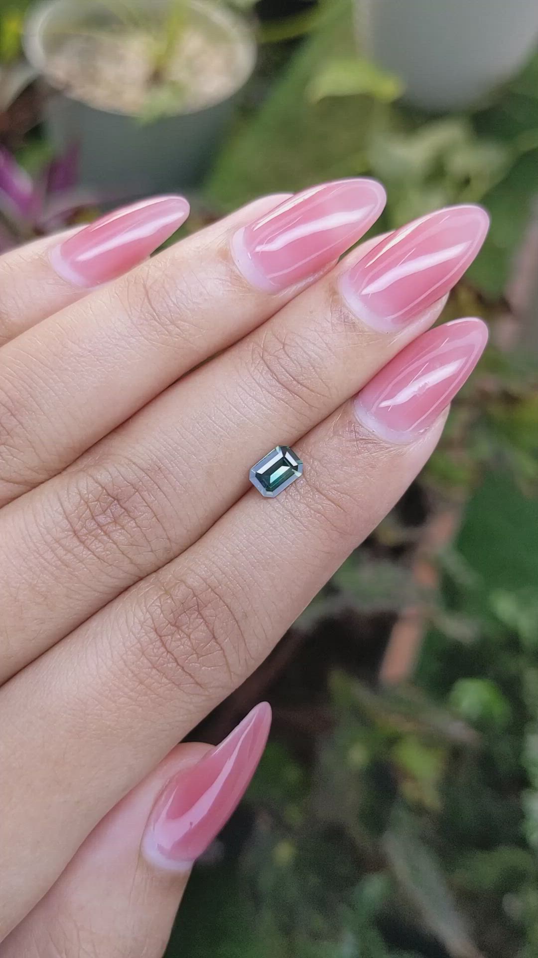 0.58 Ct. Green Sapphire from Madagascar Size Video