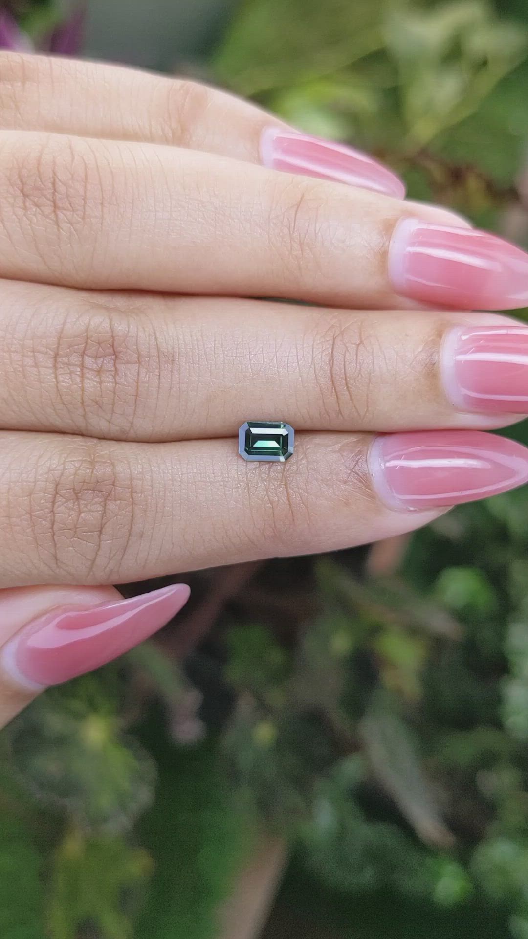 0.58 Ct. Green Sapphire from Madagascar Size Video