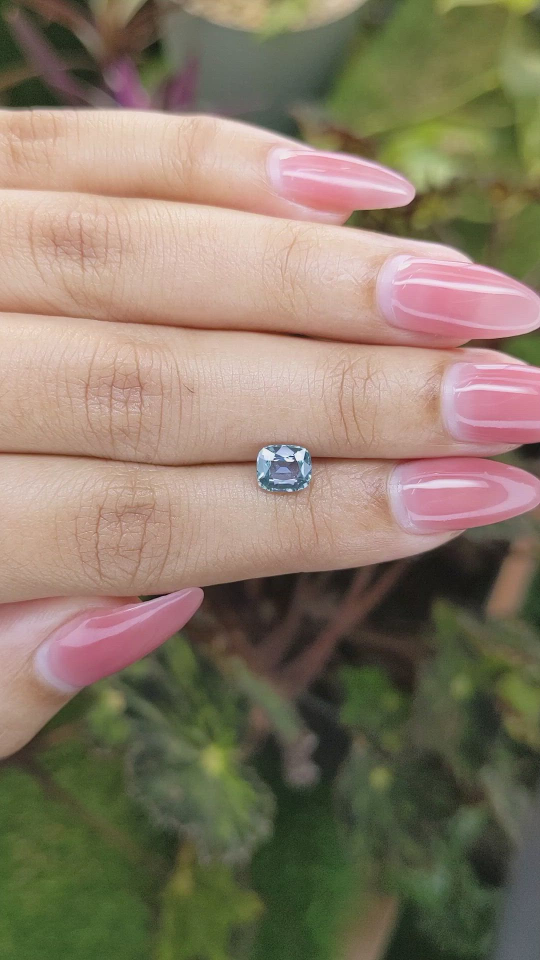 1.12 Ct. Greenish Blue Sapphire from Madagascar Size Video