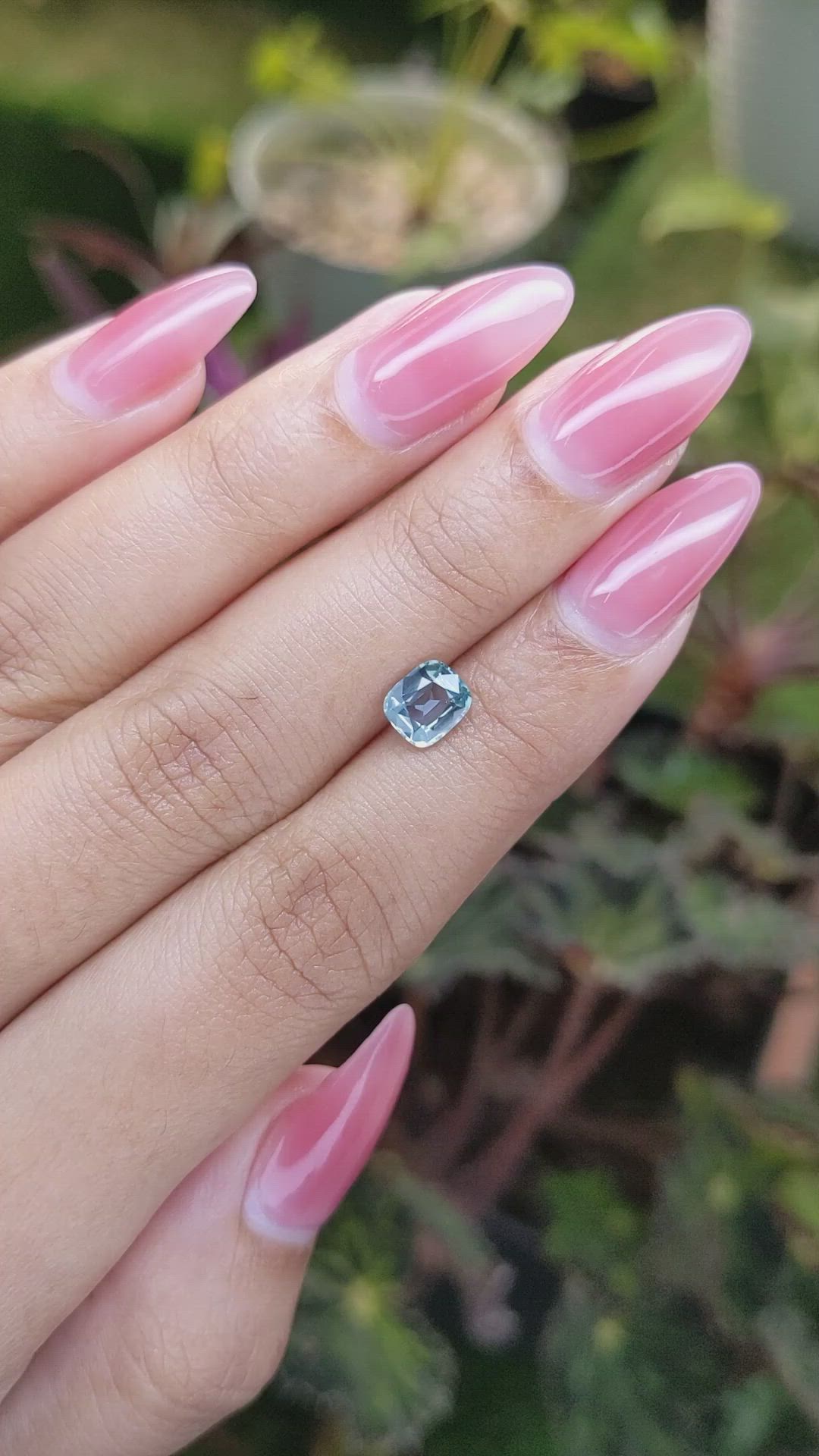 1.12 Ct. Greenish Blue Sapphire from Madagascar Size Video