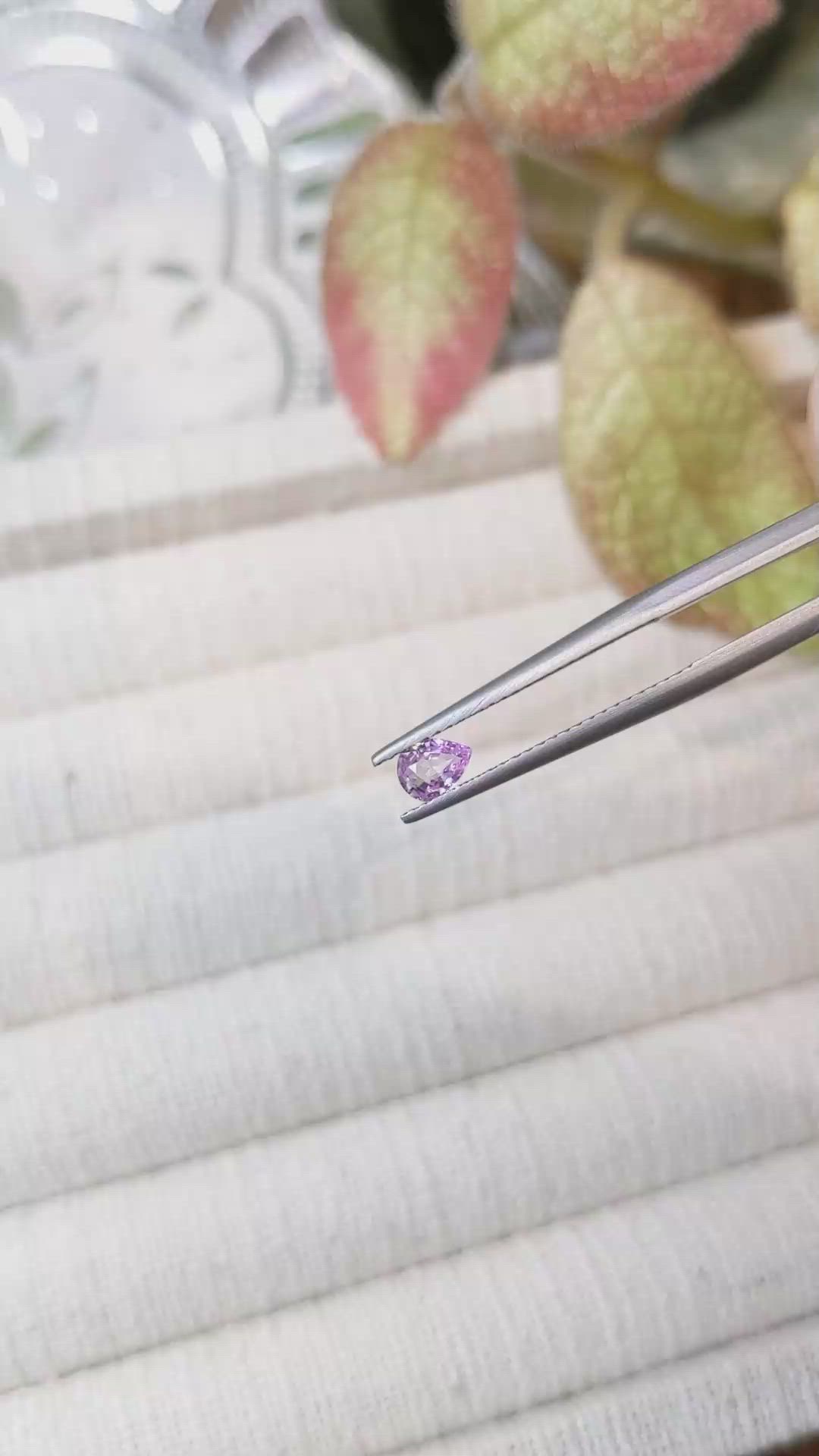 0.32 Ct. Pink Sapphire from Ceylon (Sri Lanka) Size Video