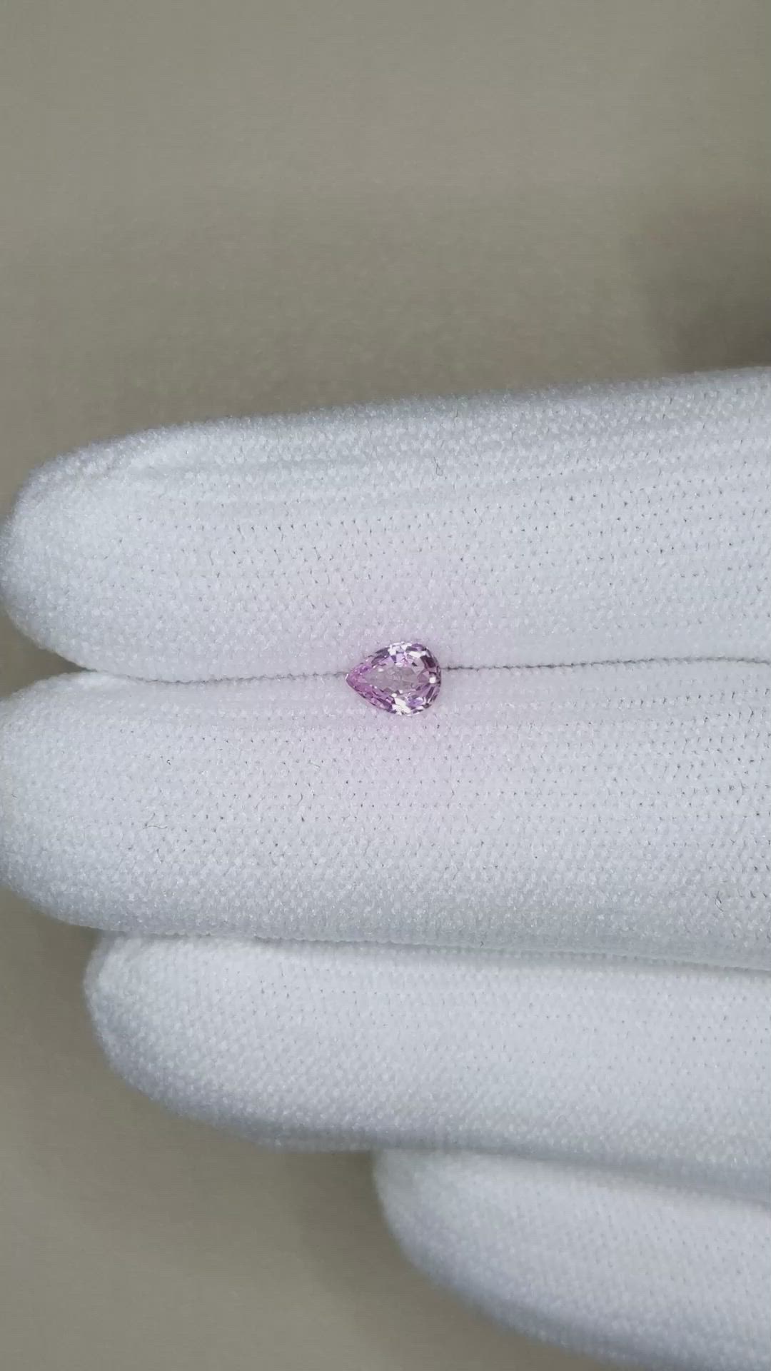 0.32 Ct. Pink Sapphire from Ceylon (Sri Lanka) Size Video