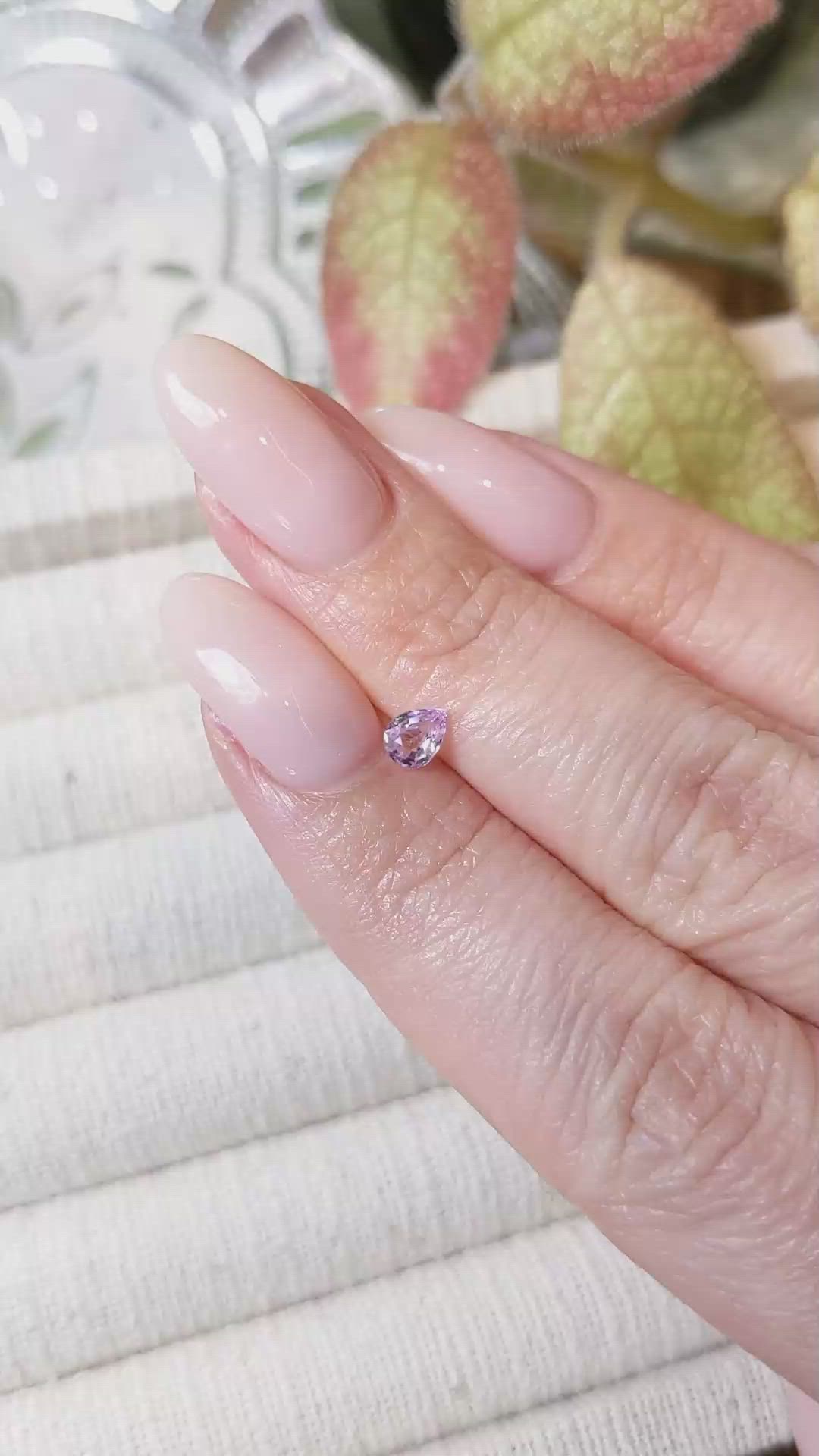 0.32 Ct. Pink Sapphire from Ceylon (Sri Lanka) Size Video