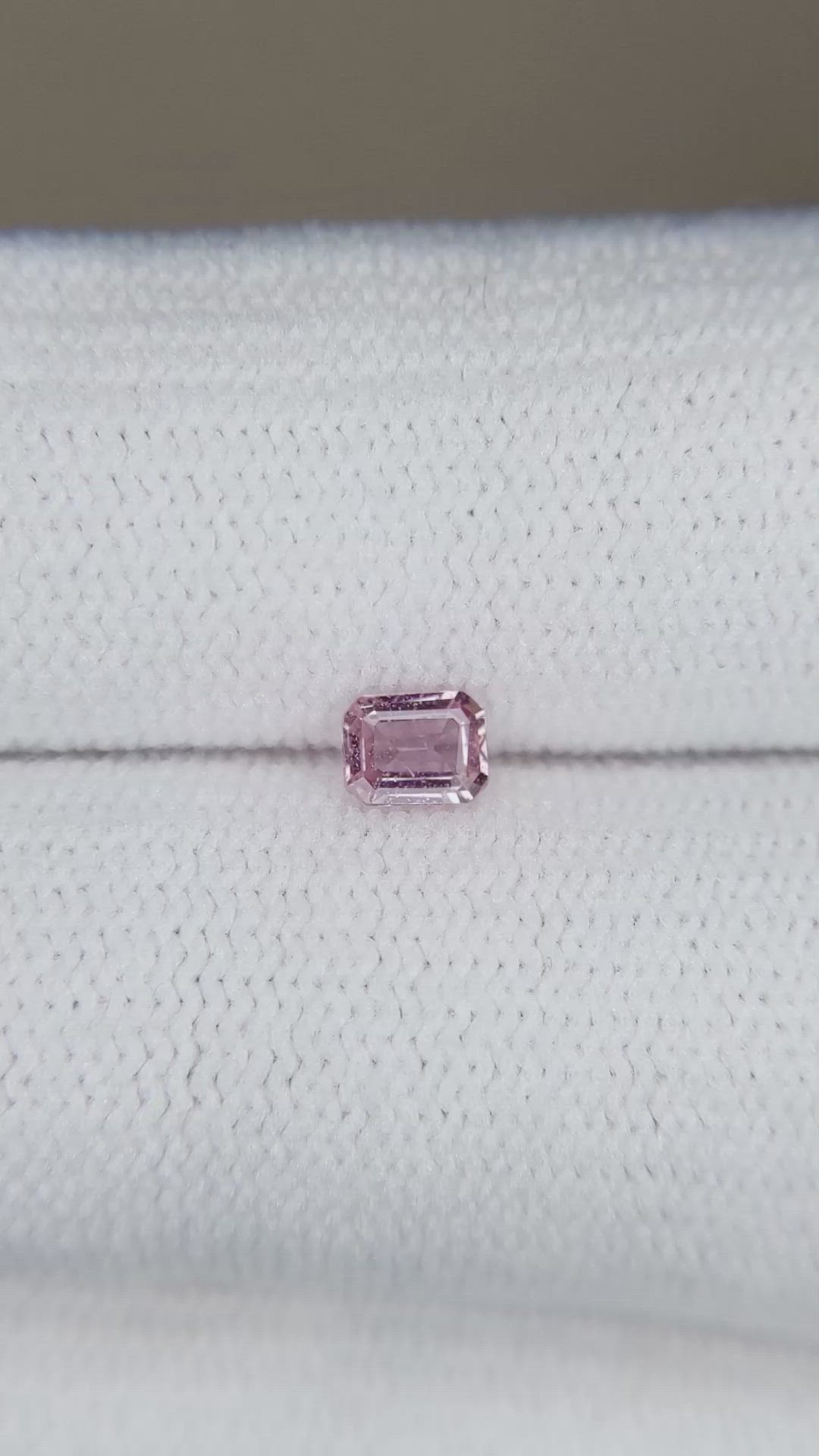 0.26 Ct. Pink Sapphire from Ceylon (Sri Lanka) Size Video