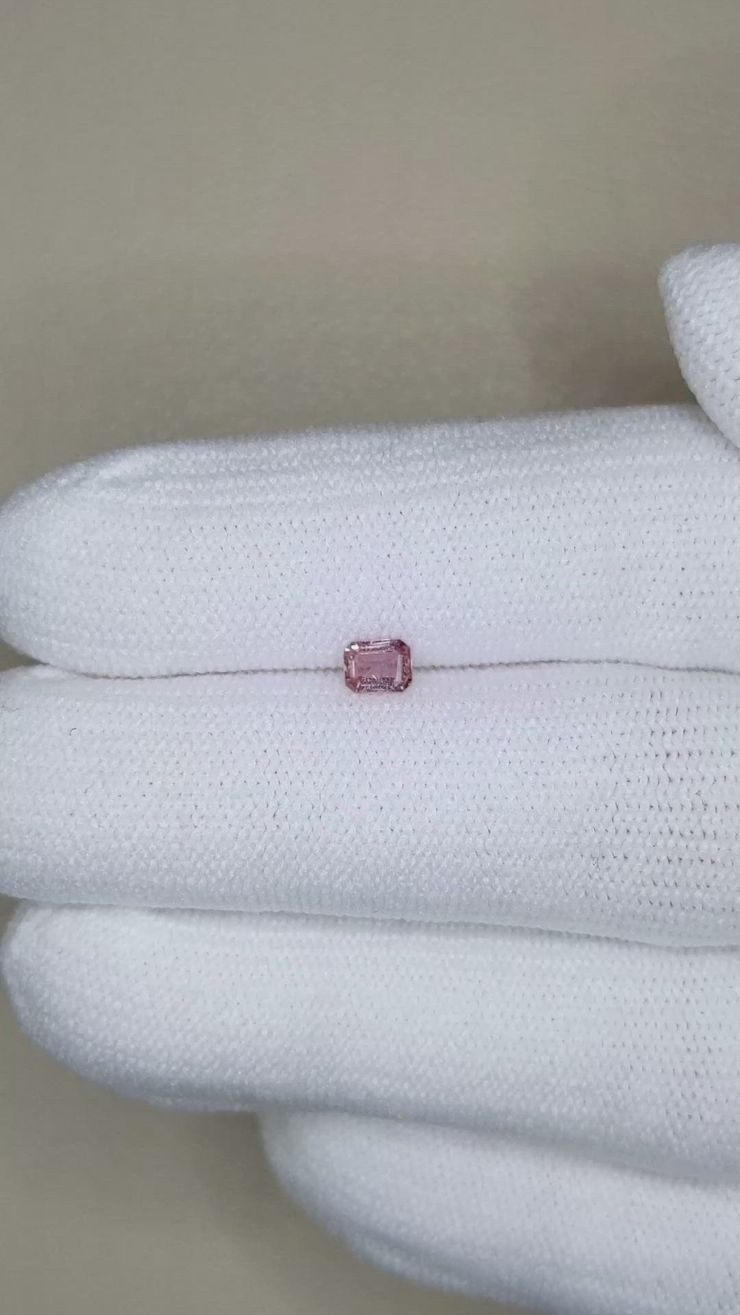 0.26 Ct. Pink Sapphire from Ceylon (Sri Lanka) Size Video