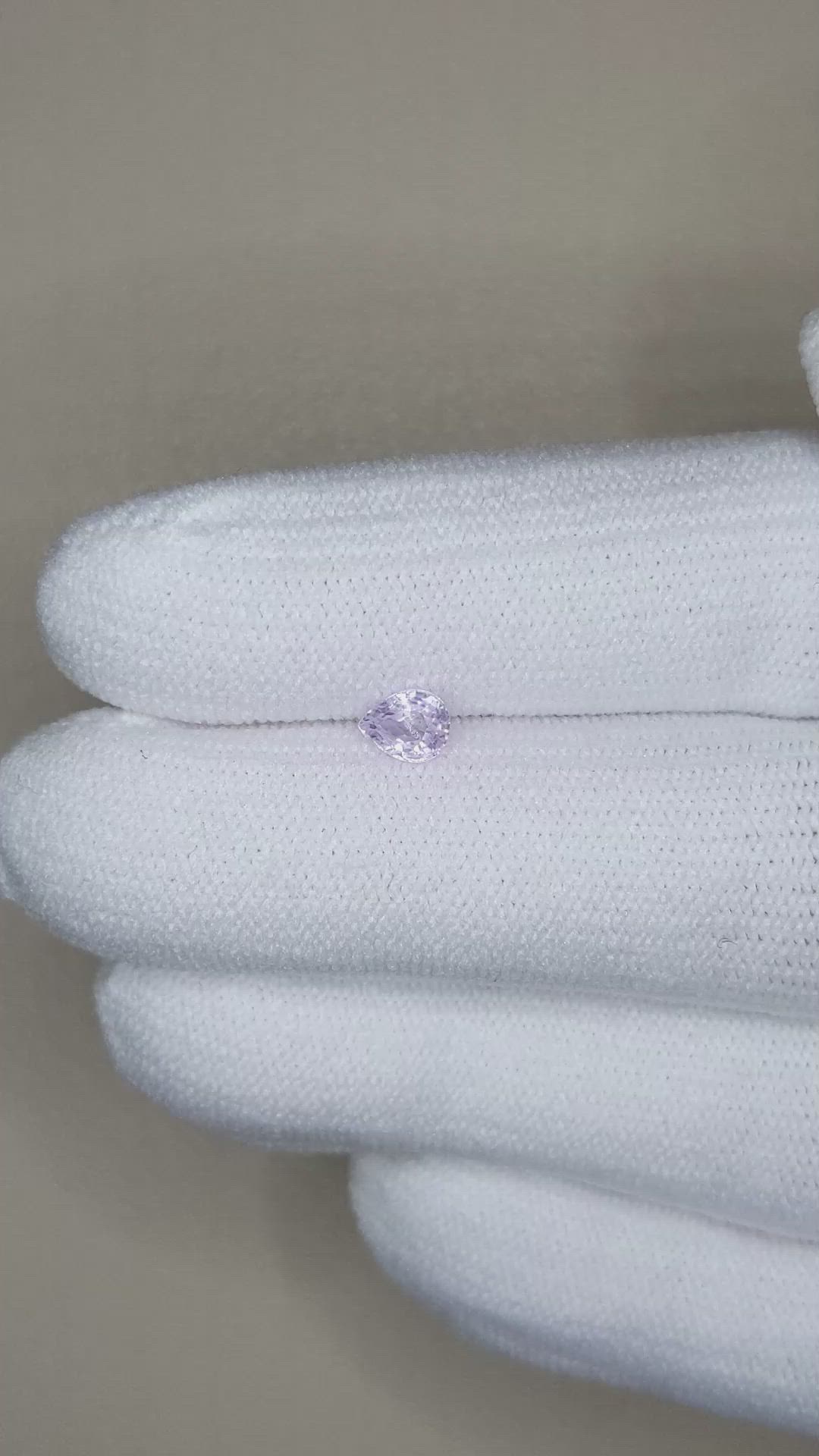0.36 Ct. Violet Sapphire from Ceylon (Sri Lanka) Size Video