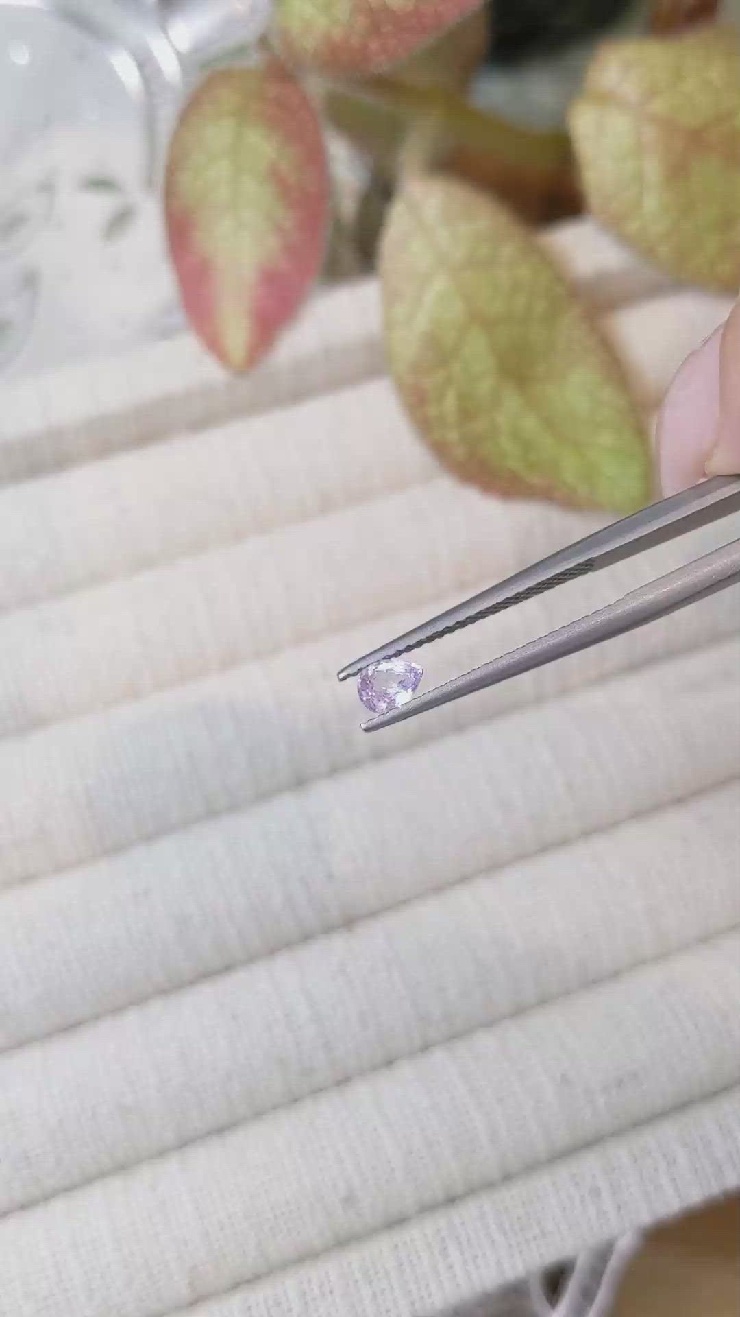 0.36 Ct. Violet Sapphire from Ceylon (Sri Lanka) Size Video