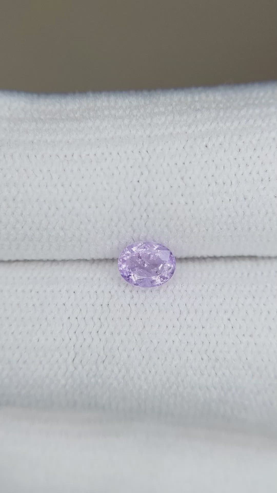 0.42 Ct. Pinkish Purple Sapphire from Ceylon (Sri Lanka) Size Video