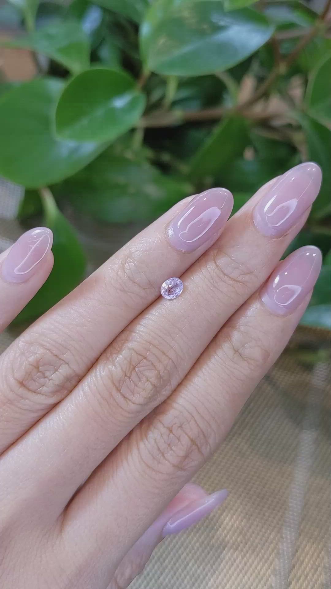 0.42 Ct. Pinkish Purple Sapphire from Ceylon (Sri Lanka) Size Video