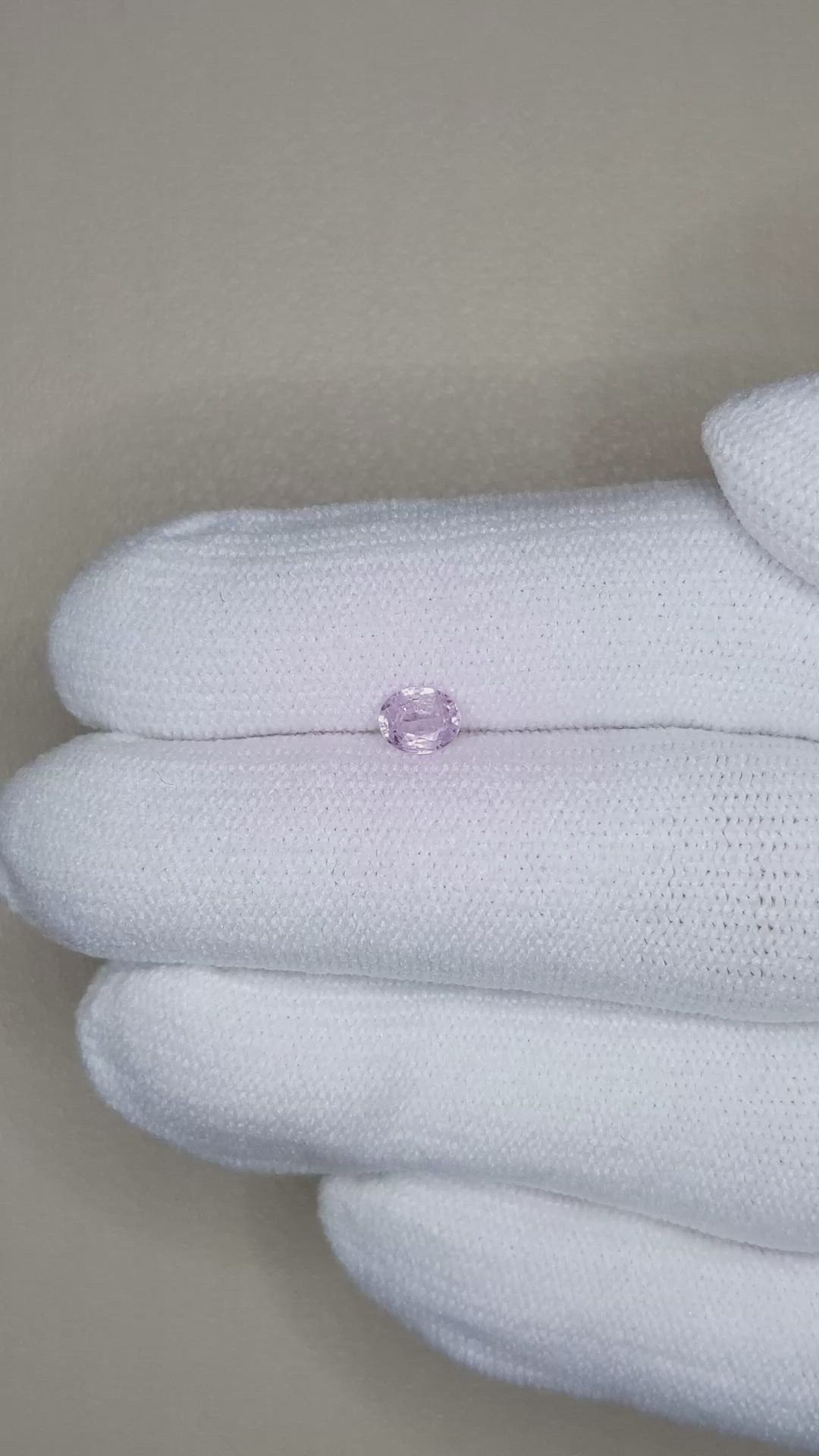 0.42 Ct. Pinkish Purple Sapphire from Ceylon (Sri Lanka) Size Video