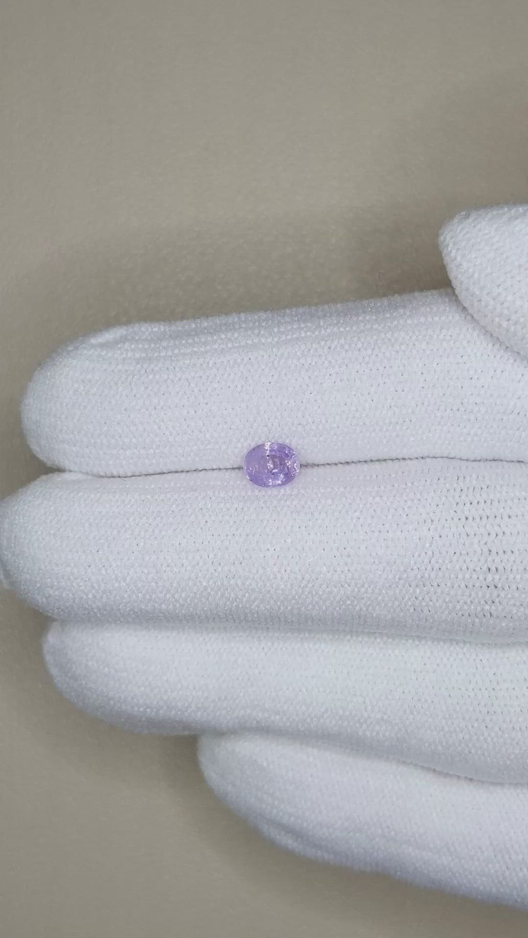 0.44 Ct. Purple Sapphire from Ceylon (Sri Lanka) Size Video