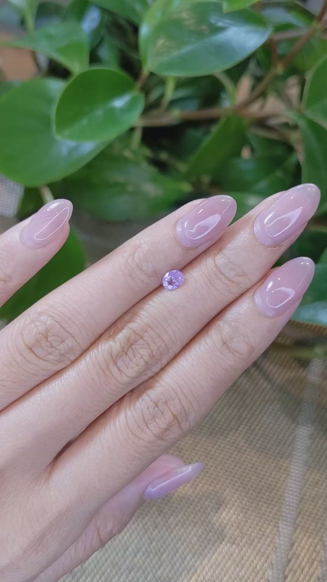 0.44 Ct. Purple Sapphire from Ceylon (Sri Lanka) Size Video