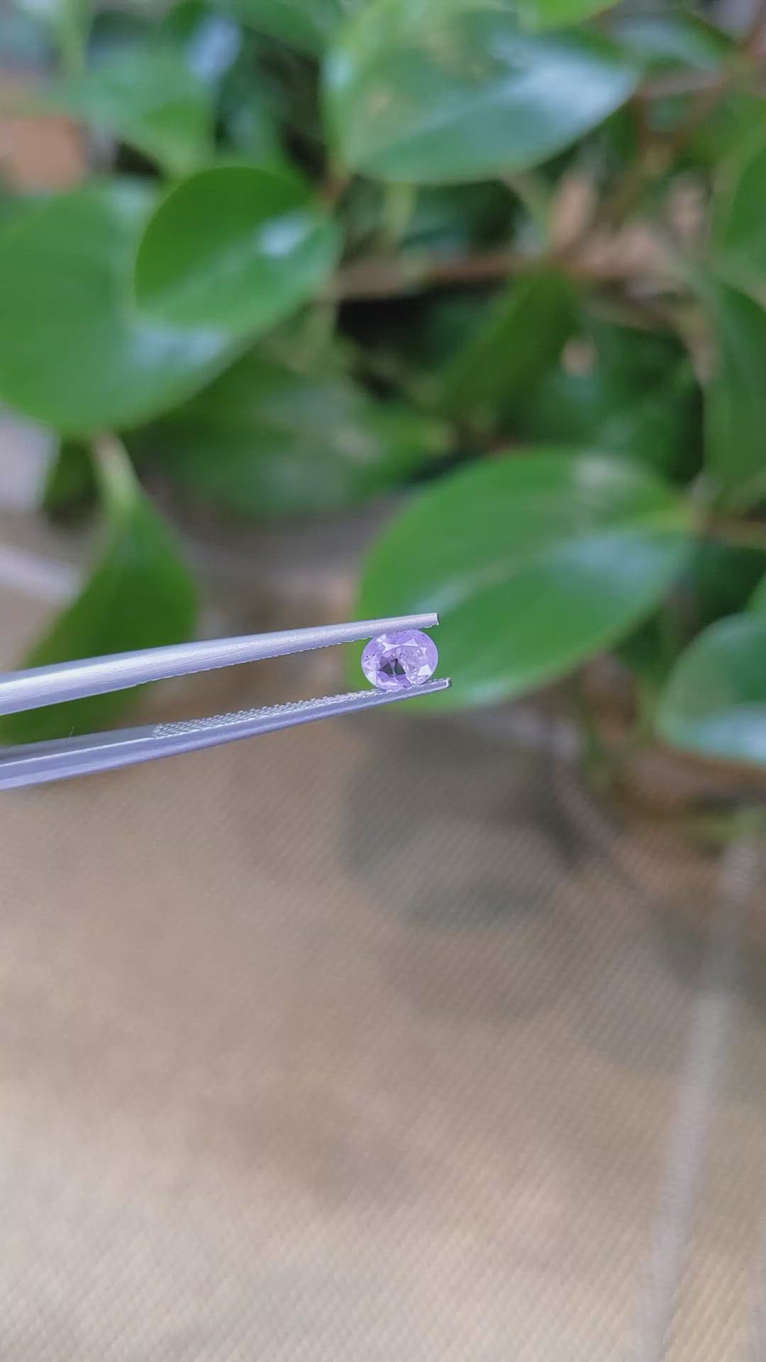 0.44 Ct. Purple Sapphire from Ceylon (Sri Lanka) Size Video