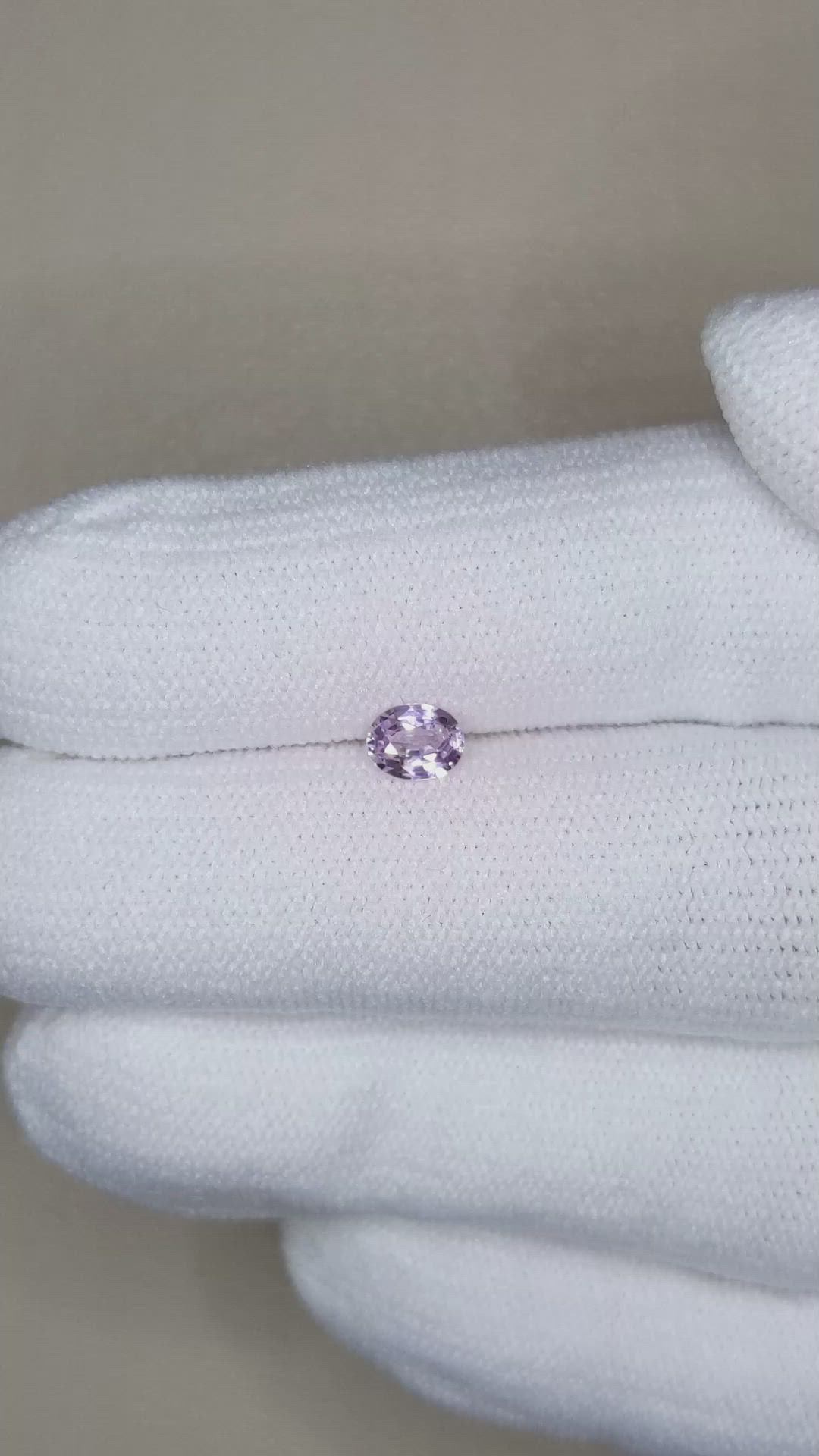 0.36 Ct. Purplish Pink Sapphire from Ceylon (Sri Lanka) Size Video