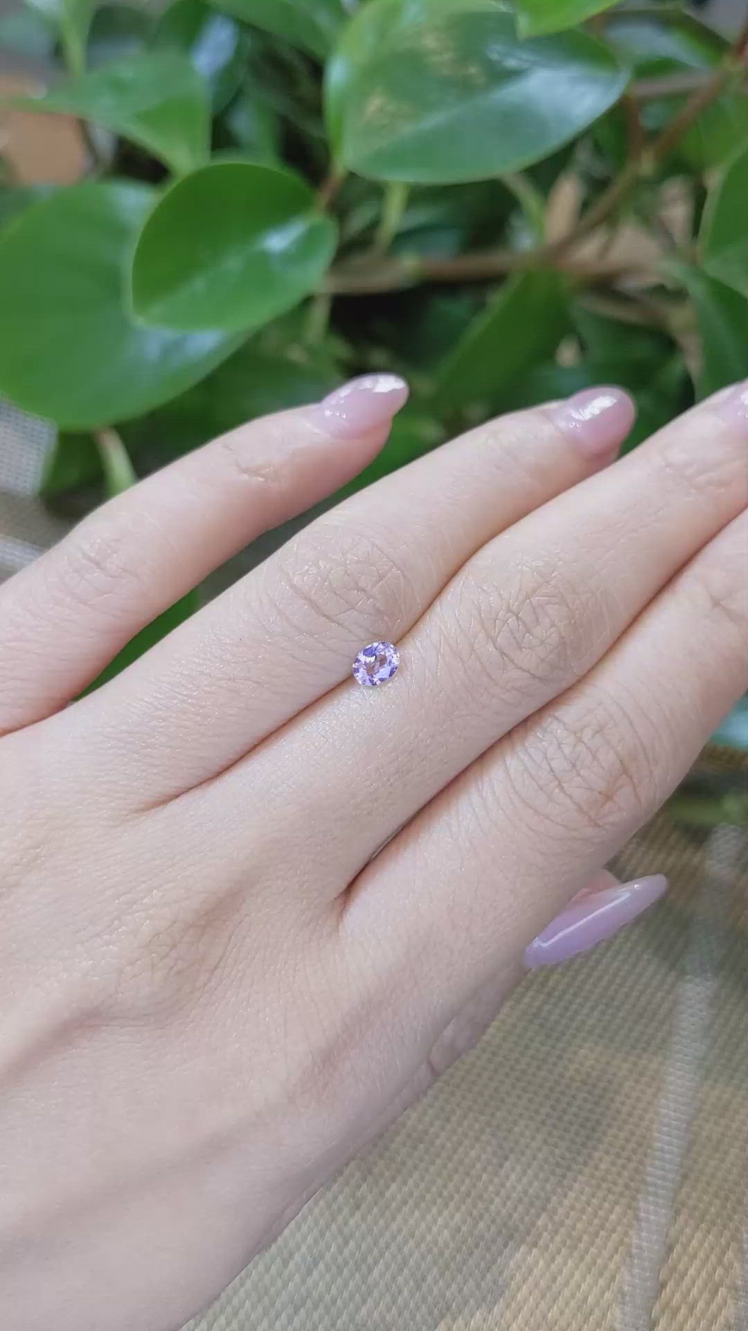 0.36 Ct. Purplish Pink Sapphire from Ceylon (Sri Lanka) Size Video