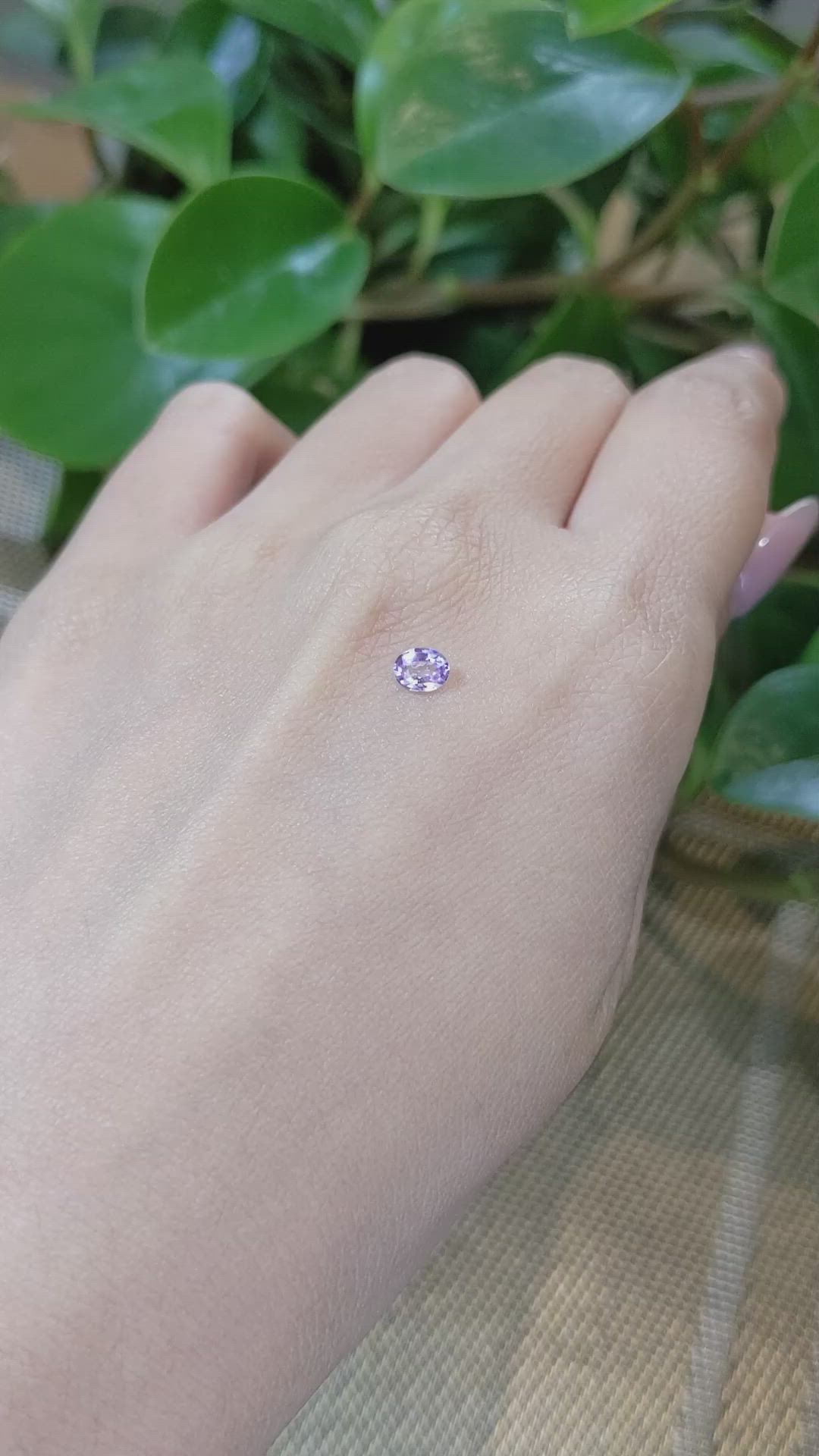 0.36 Ct. Purplish Pink Sapphire from Ceylon (Sri Lanka) Size Video