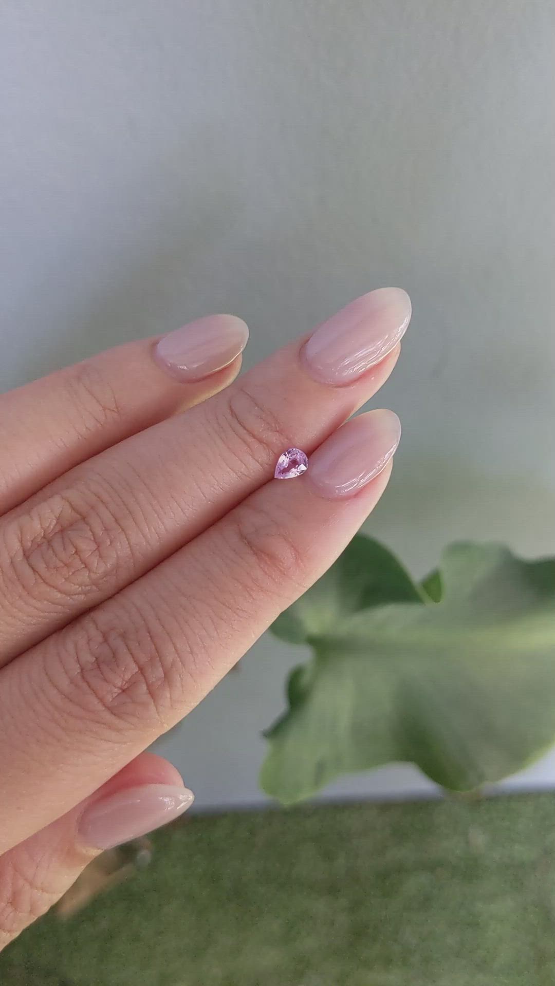 0.32 Ct. Pink Sapphire from Ceylon (Sri Lanka) Size Video