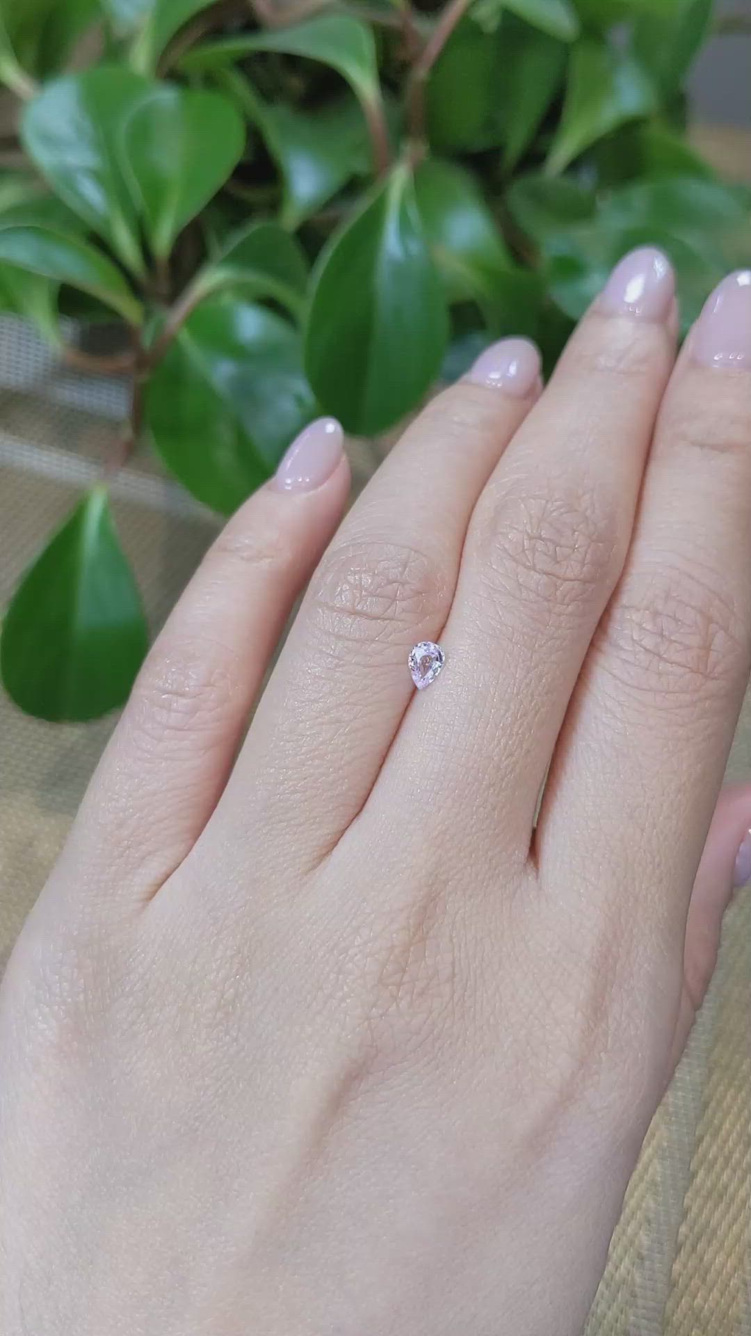 0.32 Ct. Pink Sapphire from Ceylon (Sri Lanka) Size Video