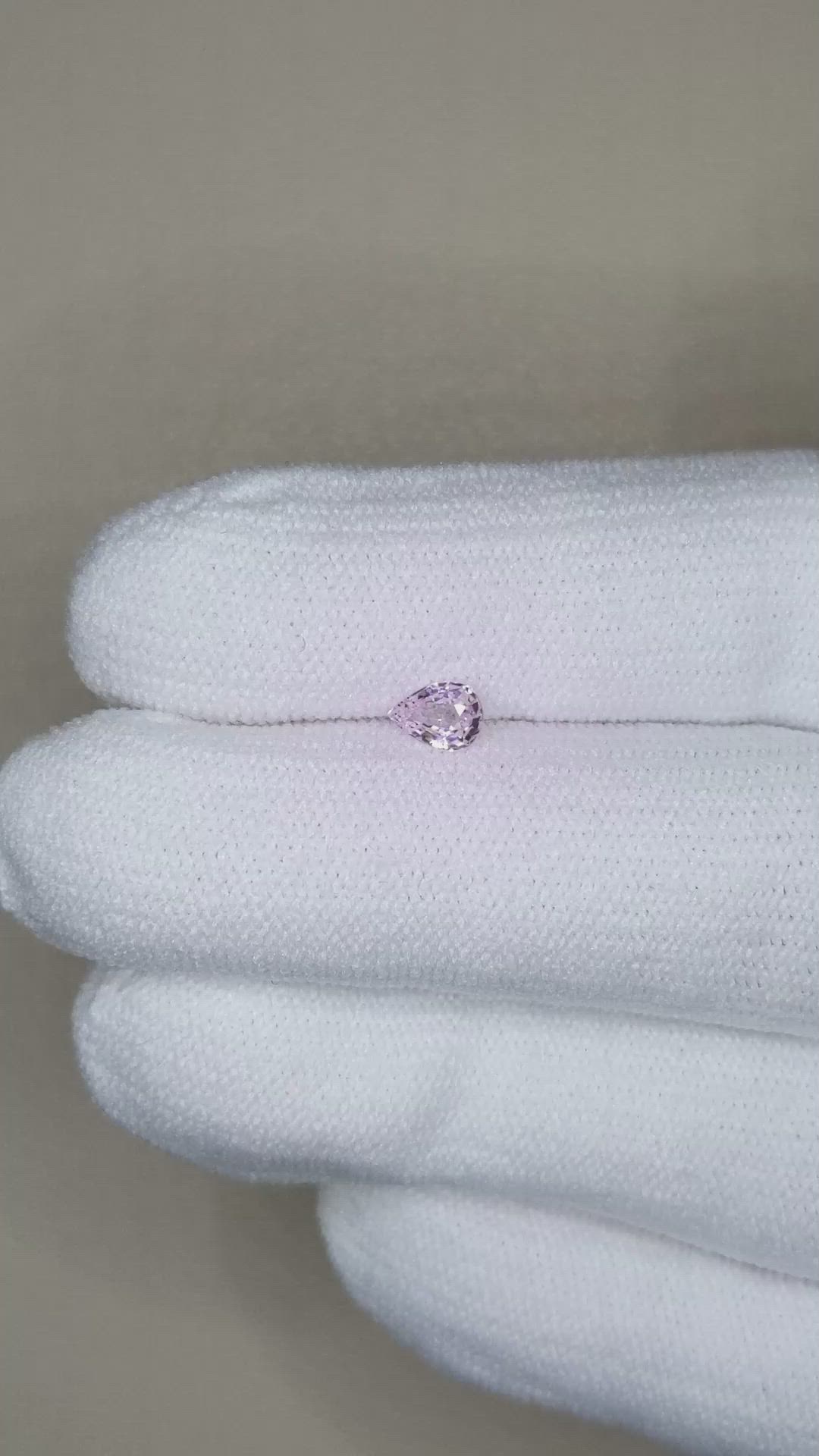 0.32 Ct. Pink Sapphire from Ceylon (Sri Lanka) Size Video