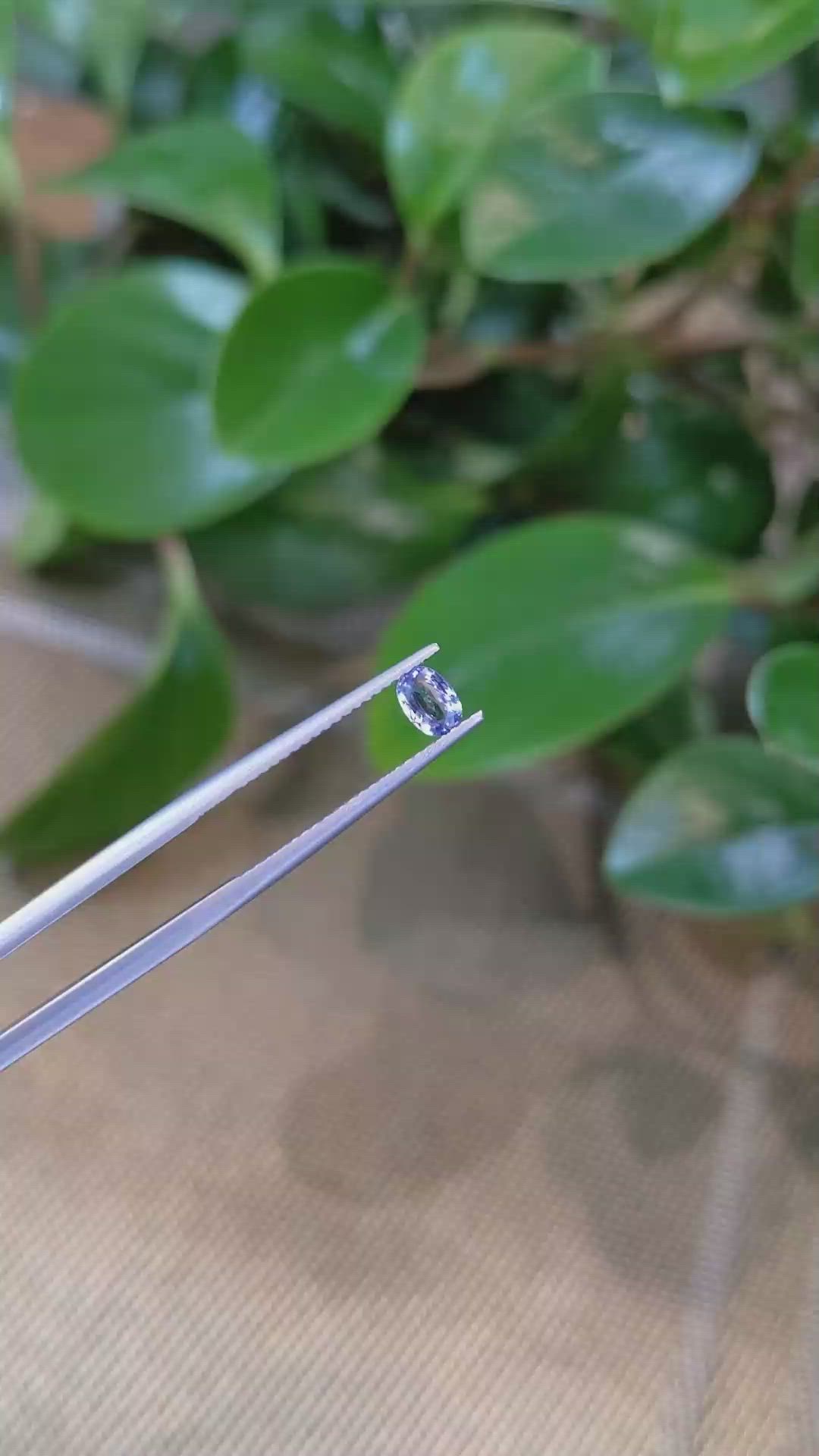 0.41 Ct. Blue Sapphire from Ceylon (Sri Lanka) Size Video