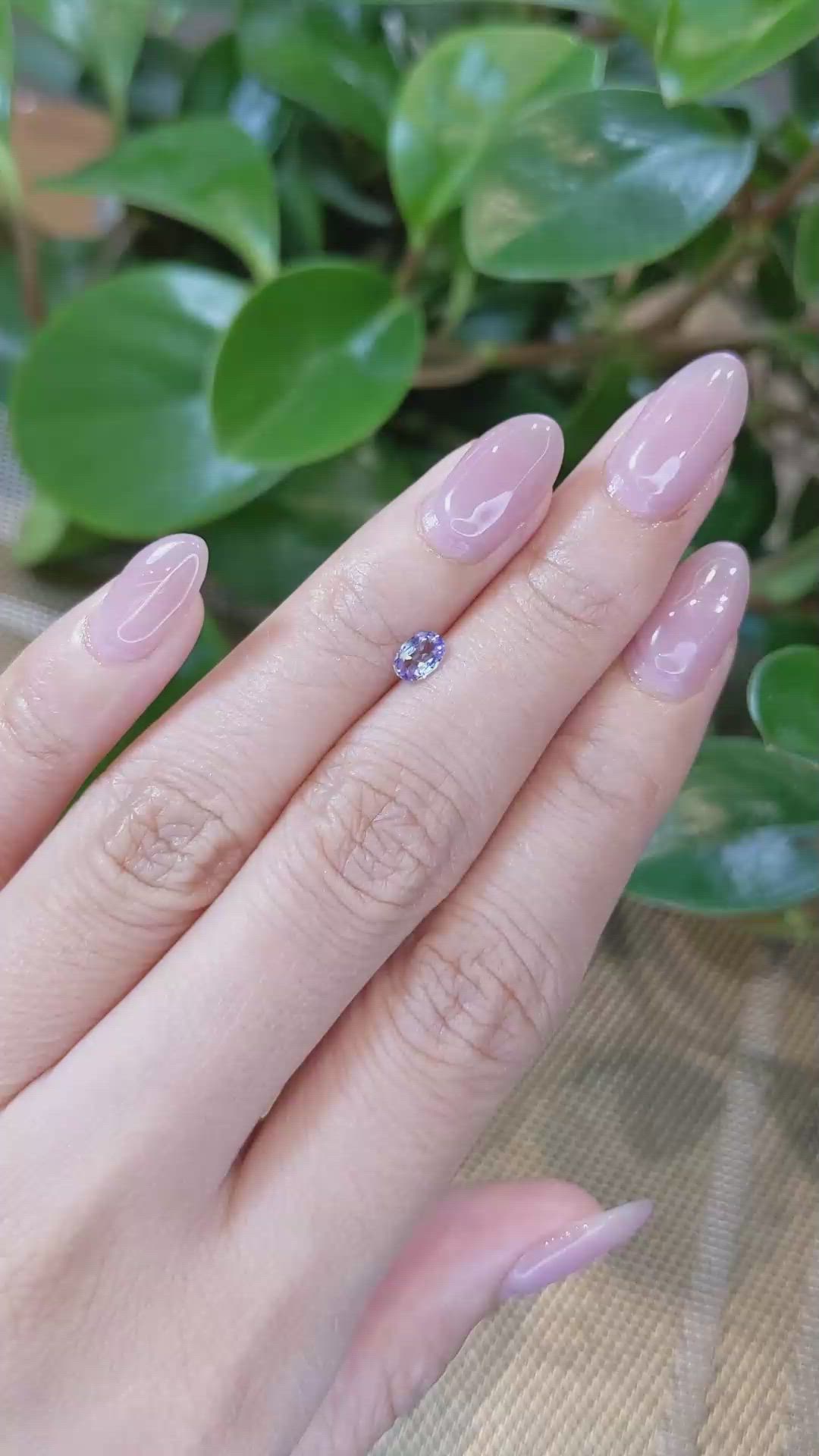 0.41 Ct. Blue Sapphire from Ceylon (Sri Lanka) Size Video