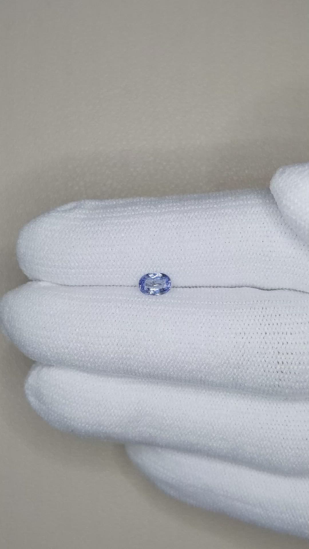 0.41 Ct. Blue Sapphire from Ceylon (Sri Lanka) Size Video