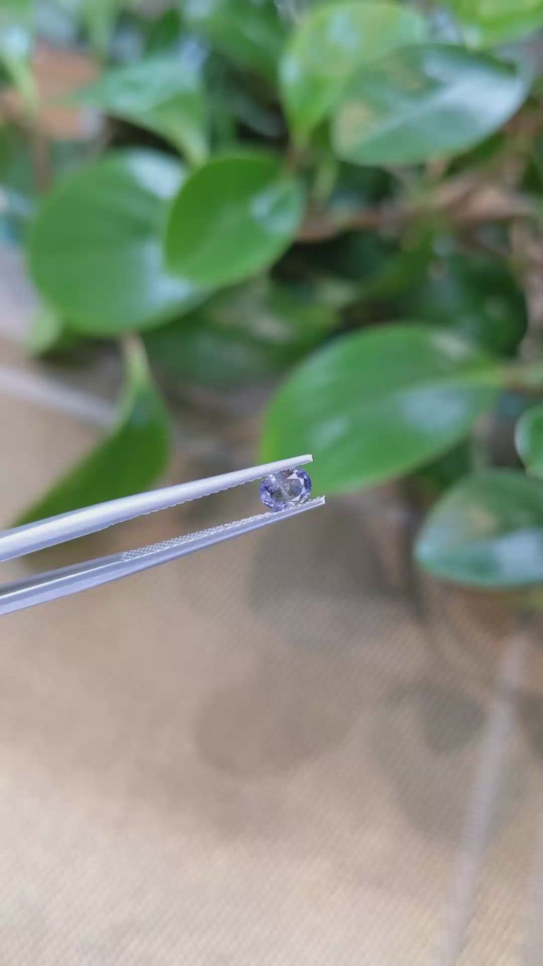 0.43 Ct. Bi Color Sapphire from Ceylon (Sri Lanka) Size Video