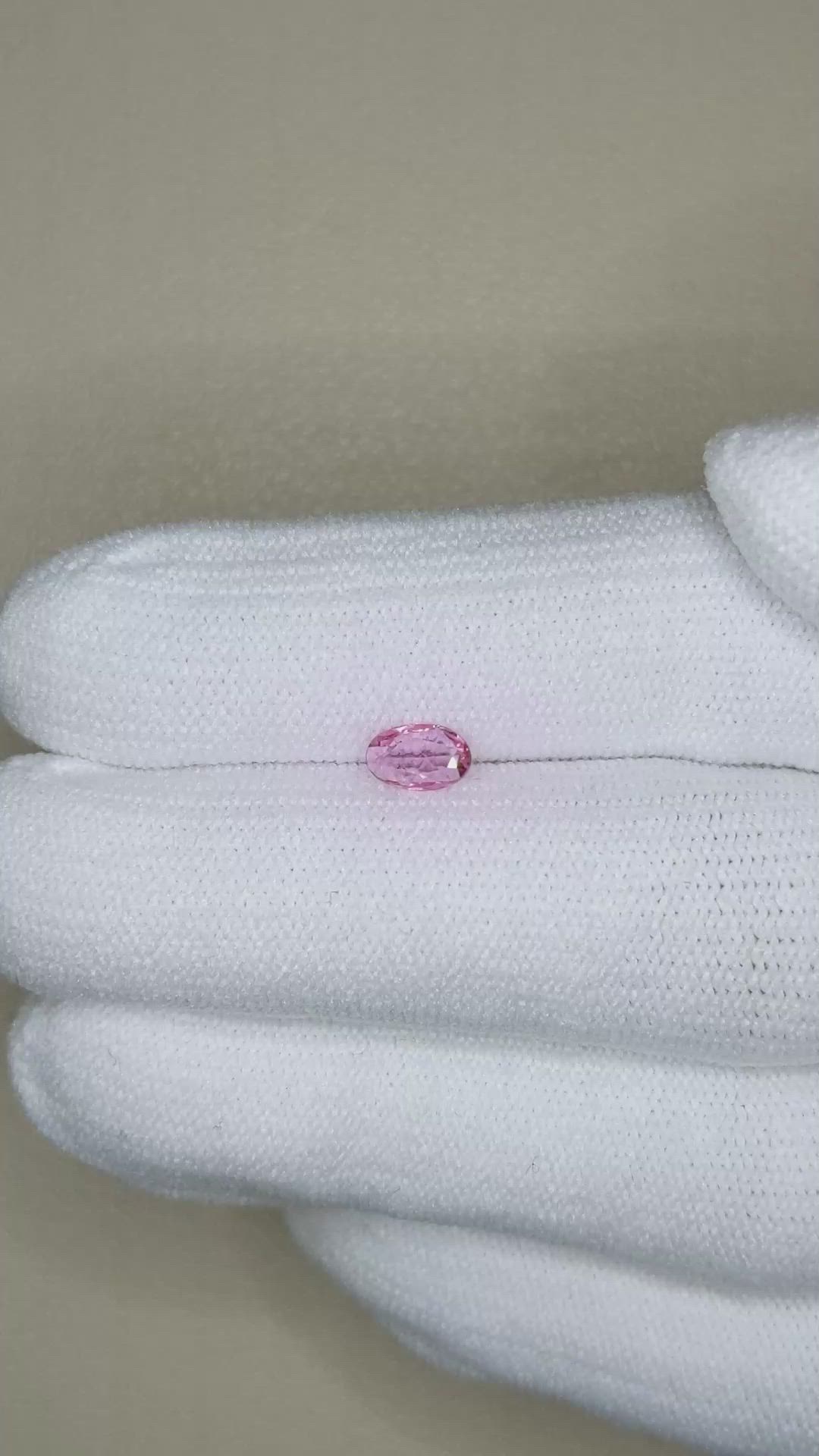 0.33 Ct. Pink Sapphire from Ceylon (Sri Lanka) Size Video