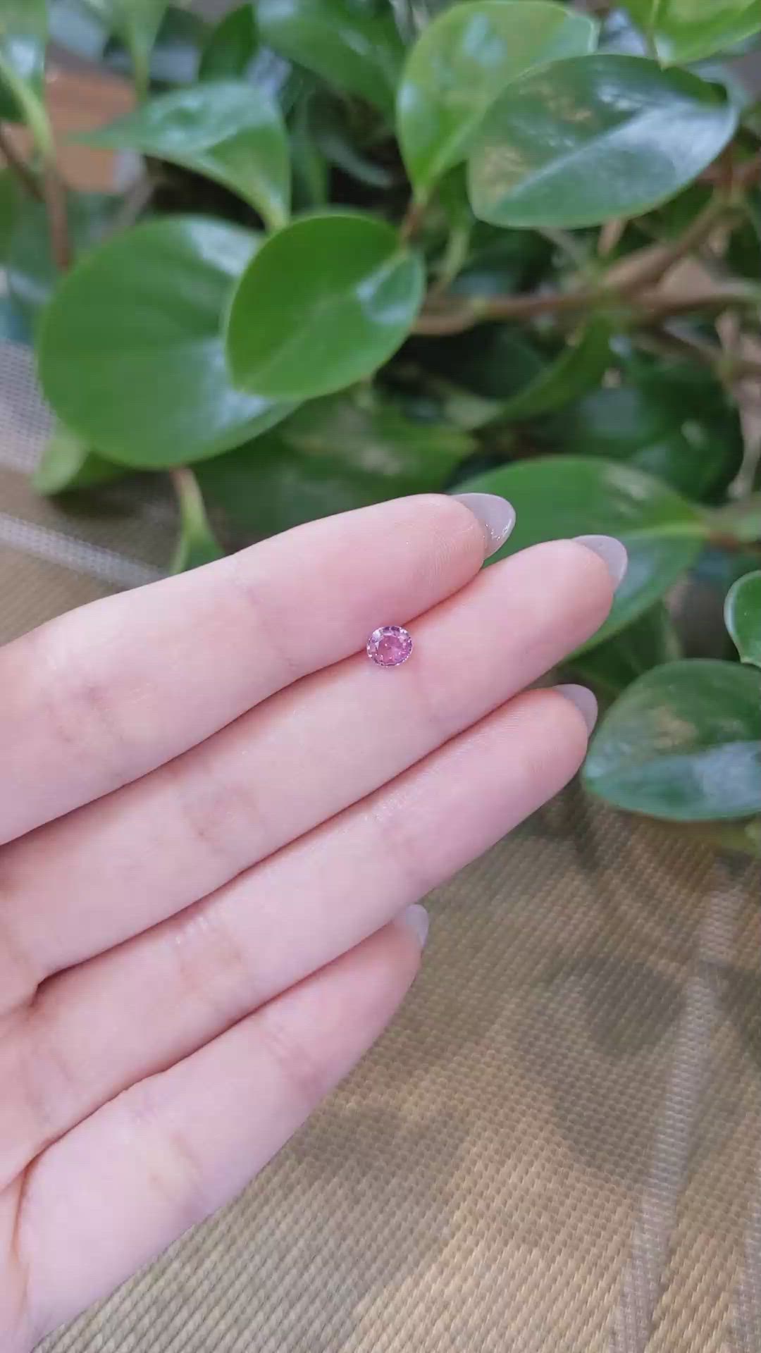 0.40 Ct. Pink Sapphire from Ceylon (Sri Lanka) Size Video