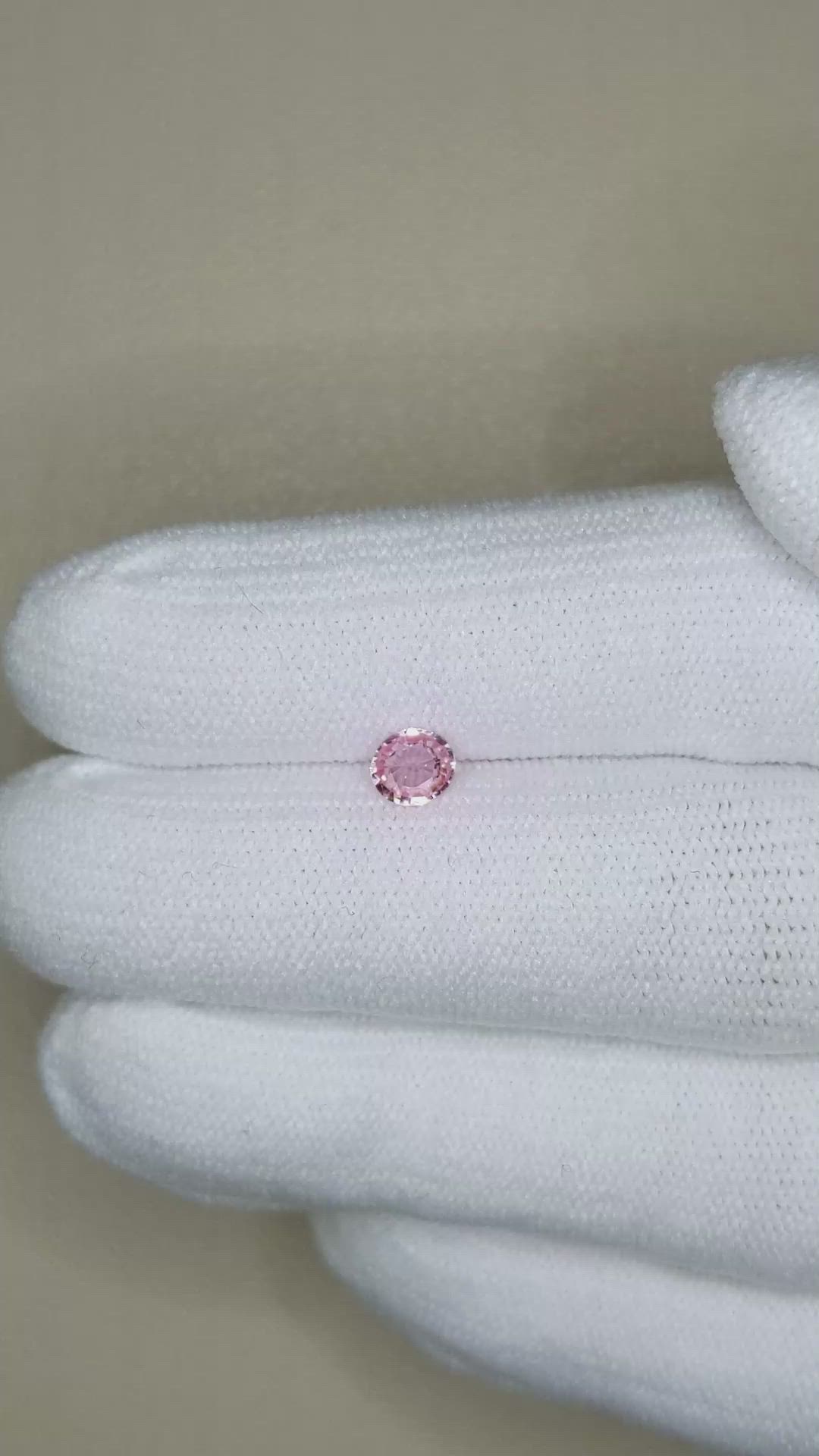 0.40 Ct. Pink Sapphire from Ceylon (Sri Lanka) Size Video