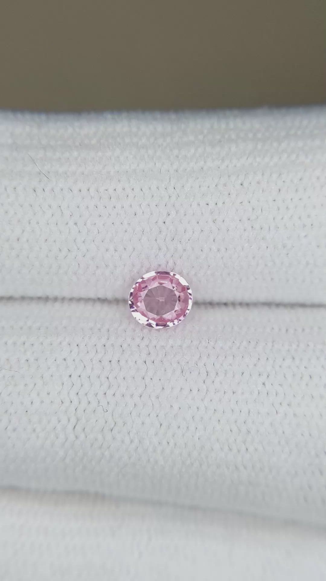 0.40 Ct. Pink Sapphire from Ceylon (Sri Lanka) Size Video