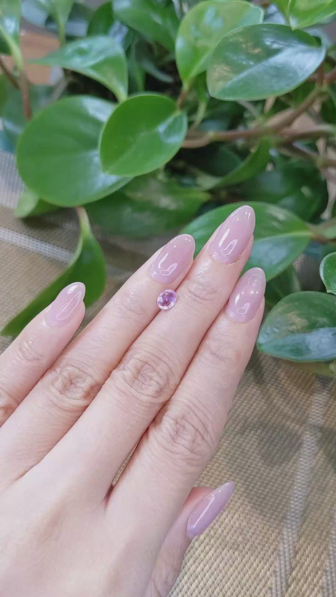 0.72 Ct. Pink Sapphire from Ceylon (Sri Lanka) Size Video